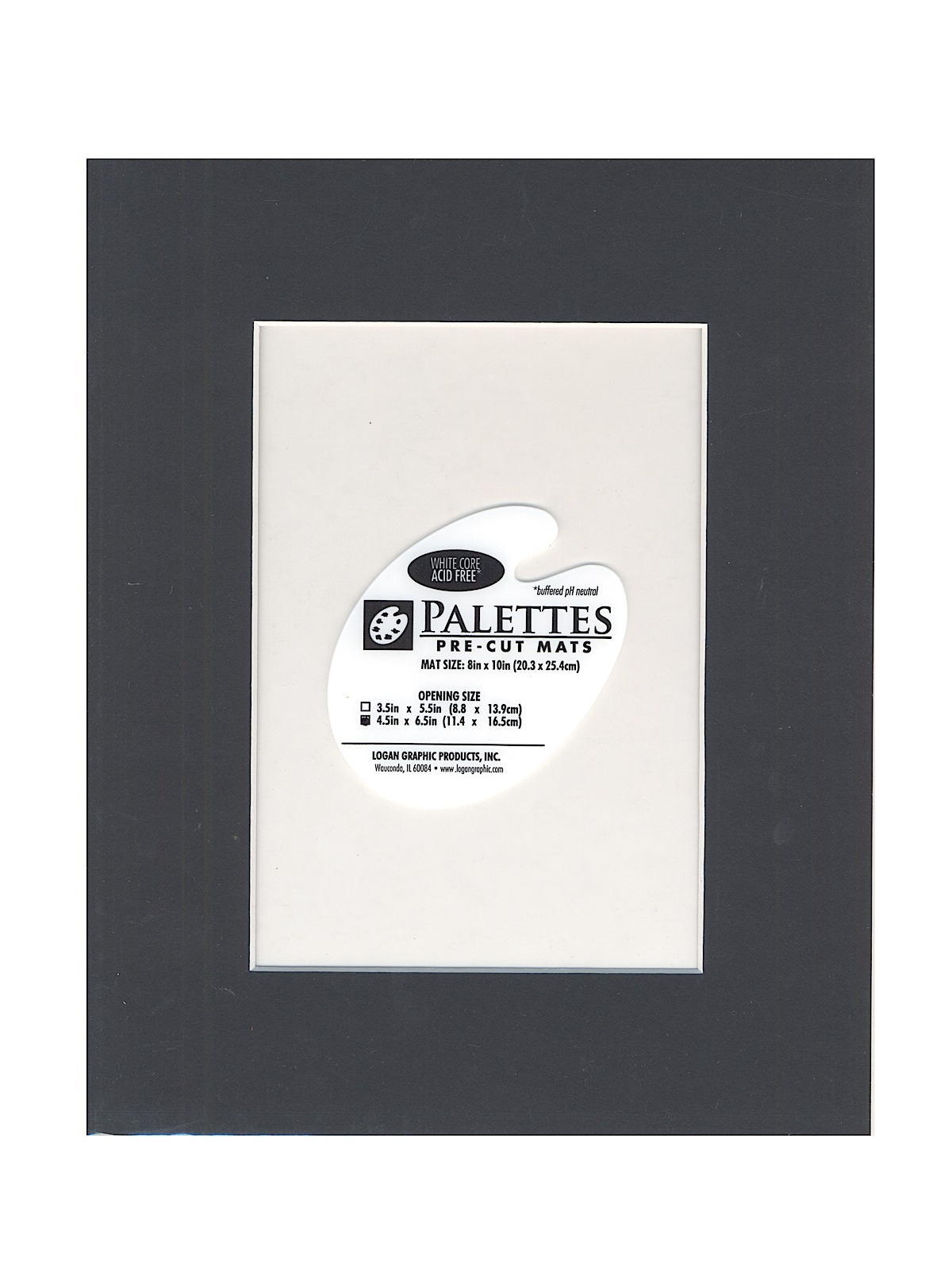 Palettes Pre-Cut Mats rectangle smooth black 11 in. x 14 in.
