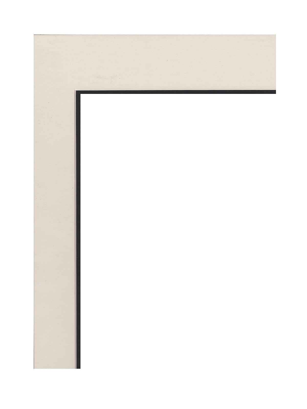 Palettes Pre-Cut Mats double rectangle seashell white smooth black 11 in. x 14 in.
