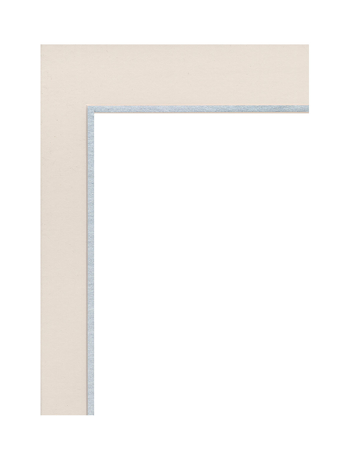 Palettes Pre-Cut Mats double rectangle seashell white   silver 11 in. x 14 in.