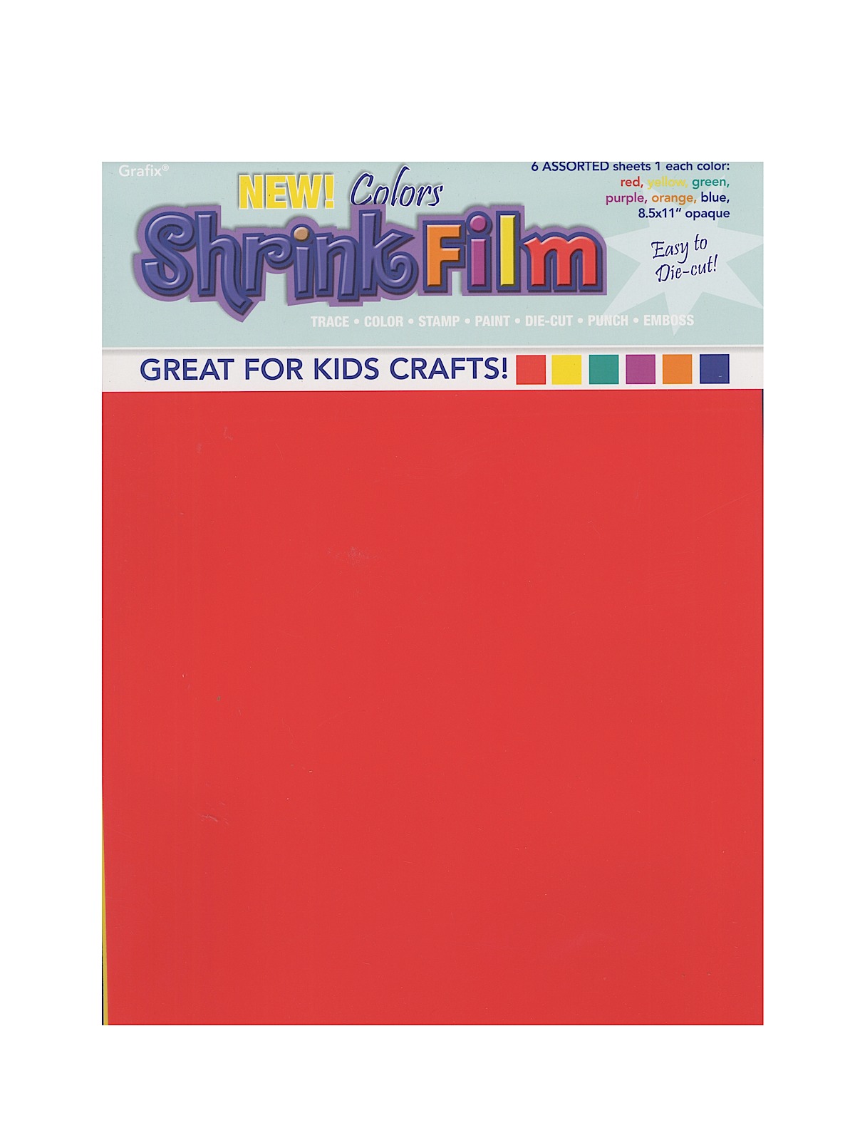 Shrink Film assorted 8 1 2 in. x 11 in. pack of 6