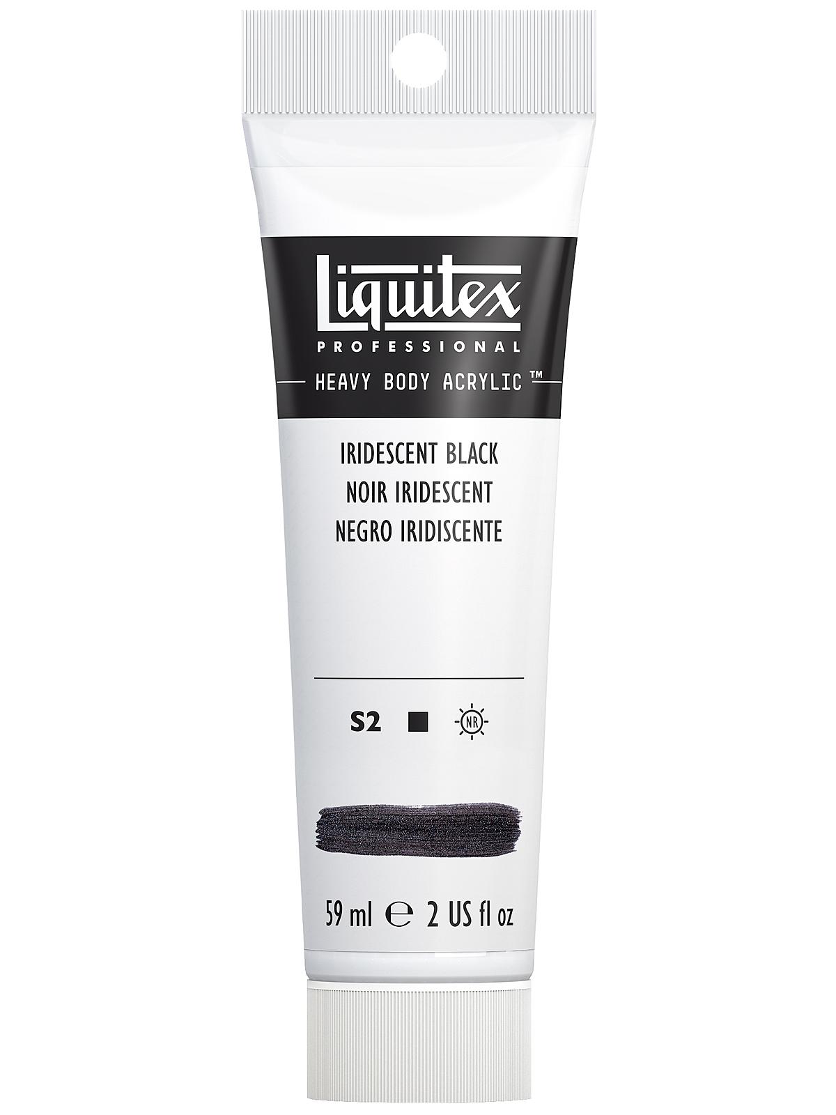 Heavy Body Professional Artist Acrylic Colors iridescent black 2 oz.
