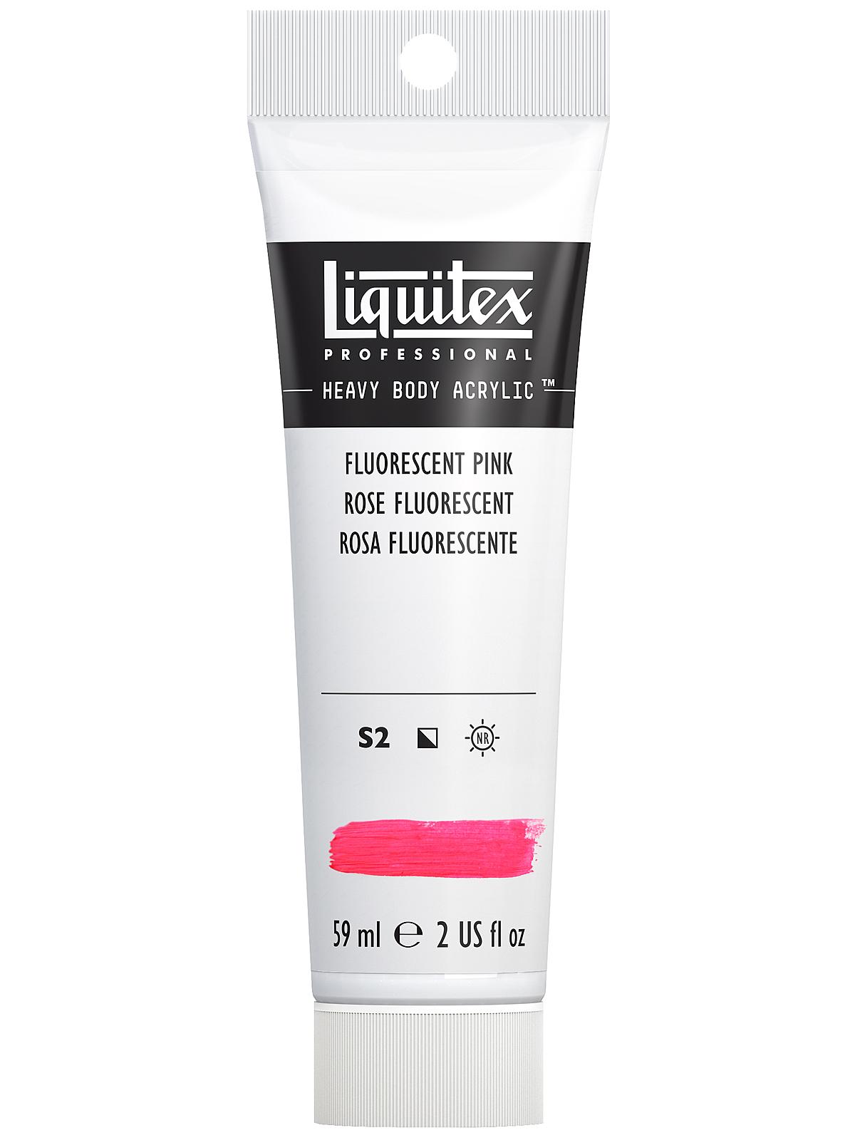 Heavy Body Professional Artist Acrylic Colors fluorescent pink 2 oz.