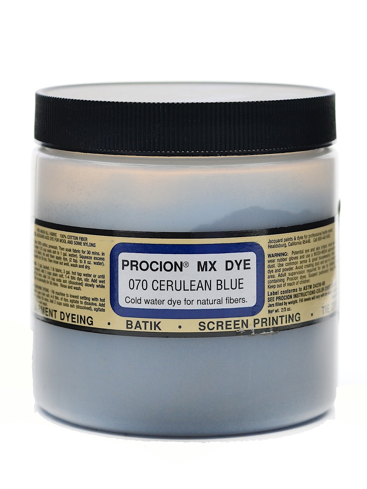 Procion MX Fiber Reactive Dye cerulean blue 070 8 oz.