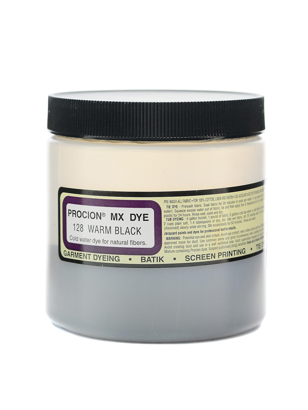Procion MX Fiber Reactive Dye warm black 128 8 oz.