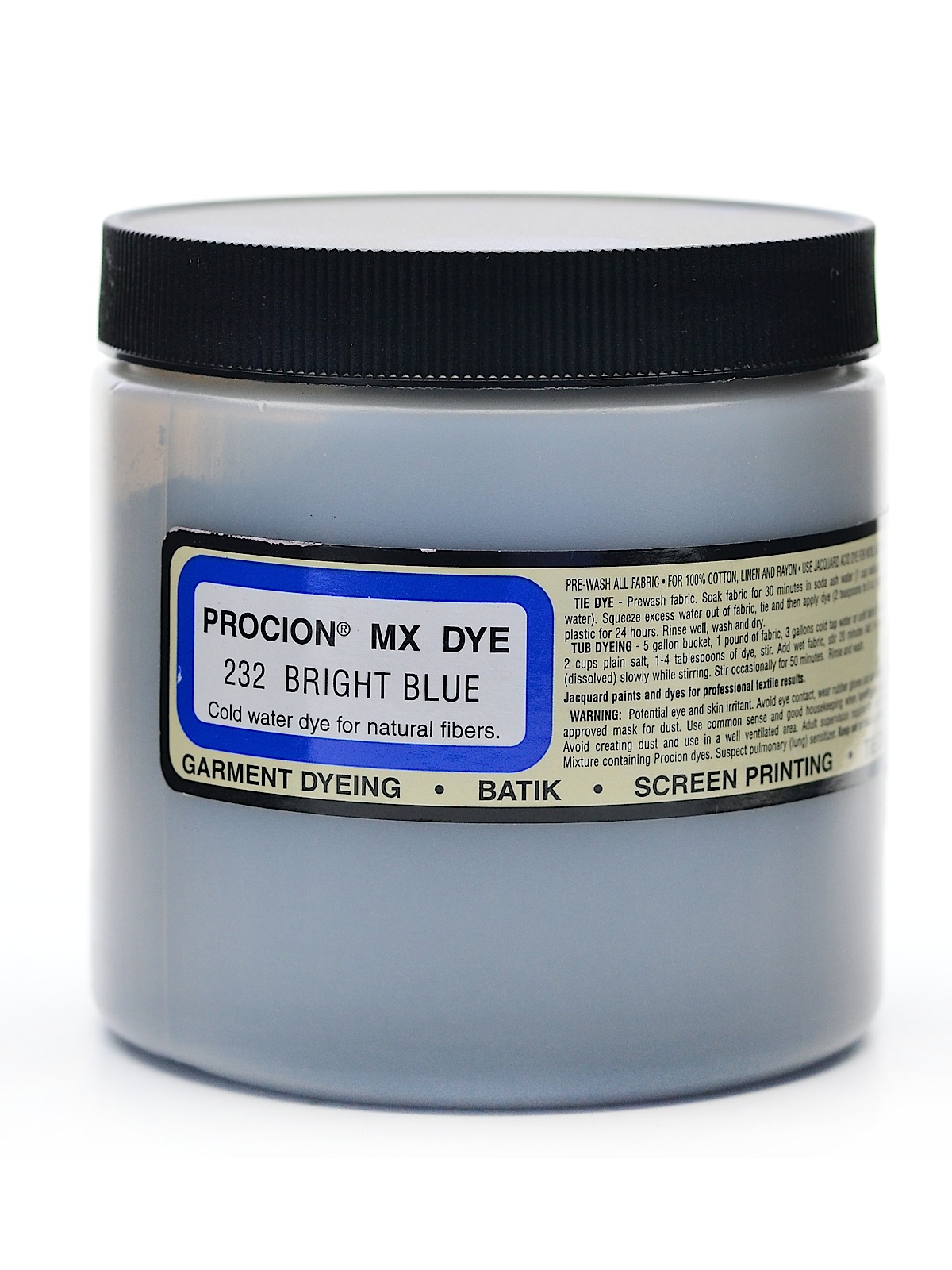 Procion MX Fiber Reactive Dye bright blue 232 8 oz.