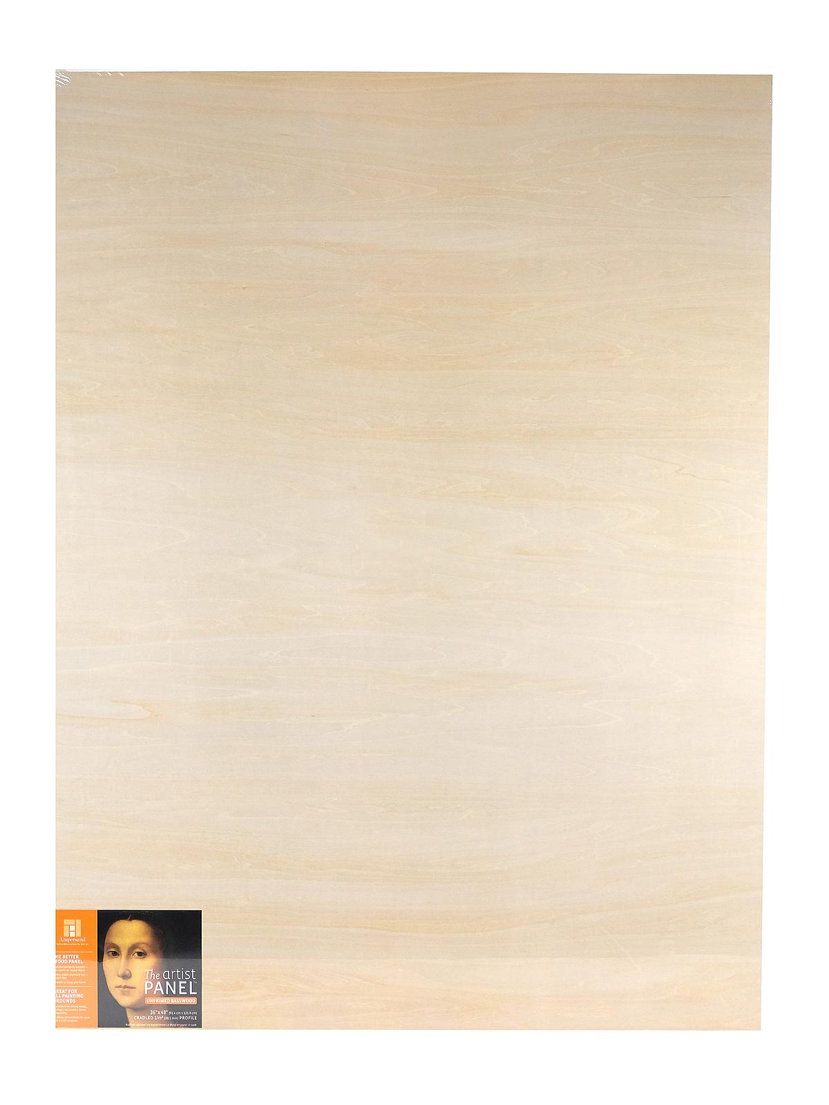 The Artist Panel Unprimed Basswood Cradled Proflie 1 1 2 in. 36 in. x 48 in. each