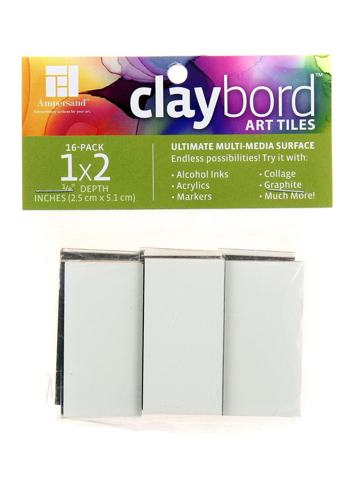 Claybord Artist Tiles 1 8 in. 1 in. x 2 in. pack of 16