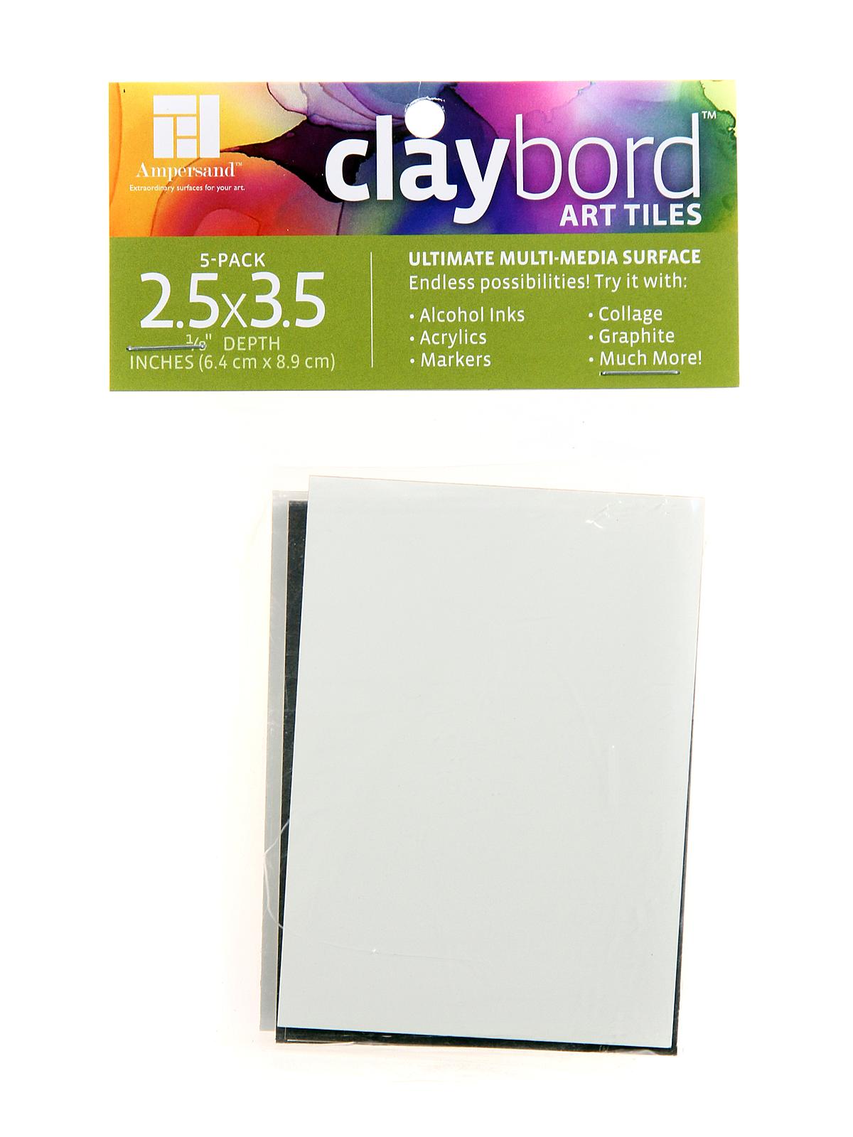Claybord Artist Tiles 1 8 in. 2 1 2 in. x 3 1 2 in. pack of 5