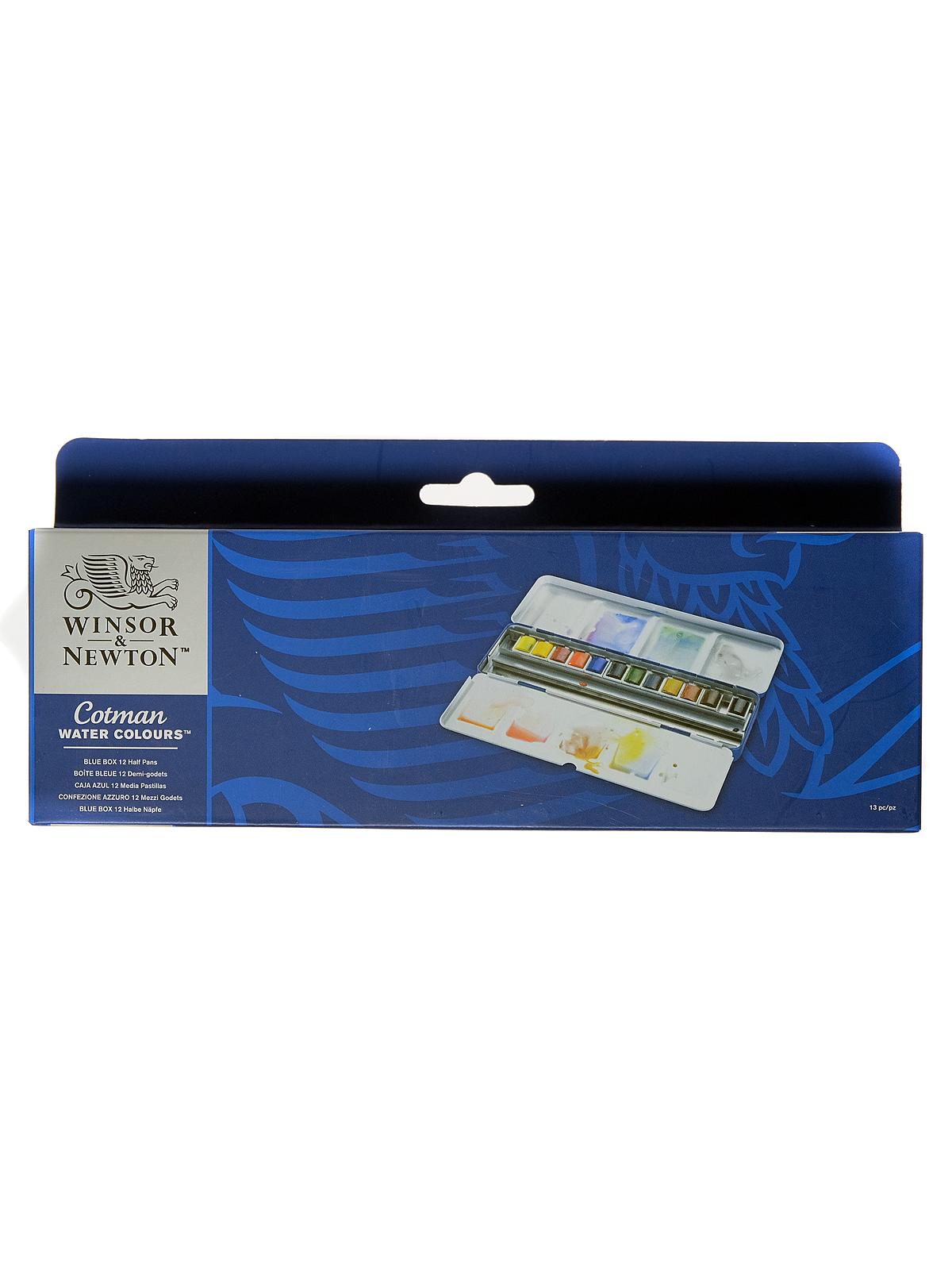 Cotman Watercolour Blue Box set of 12
