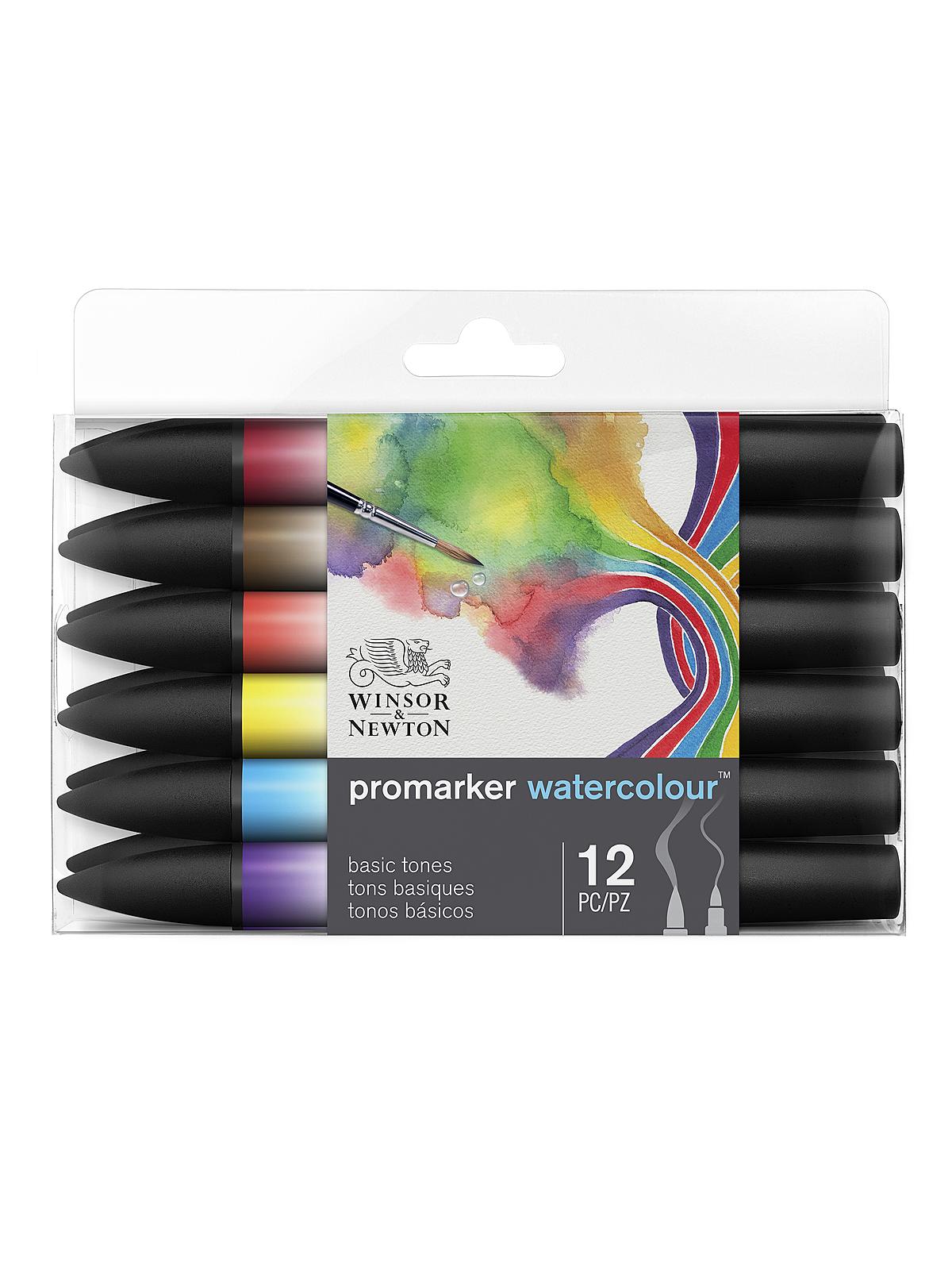 Promarker Watercolour Sets watercolour basic tones set of 12