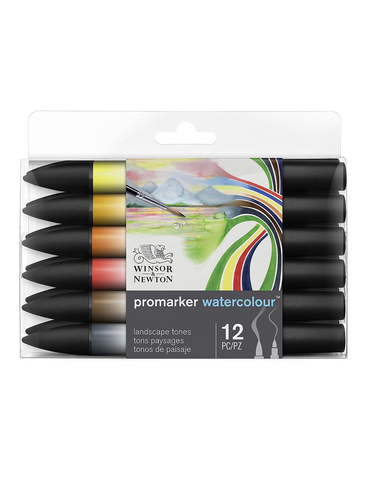 Promarker Watercolour Sets watercolour landscape tones set of 12