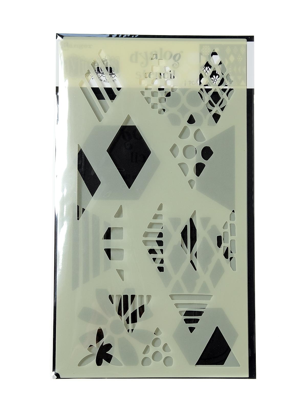 Dylusions Dyalog Stencils quilt it pack of 2