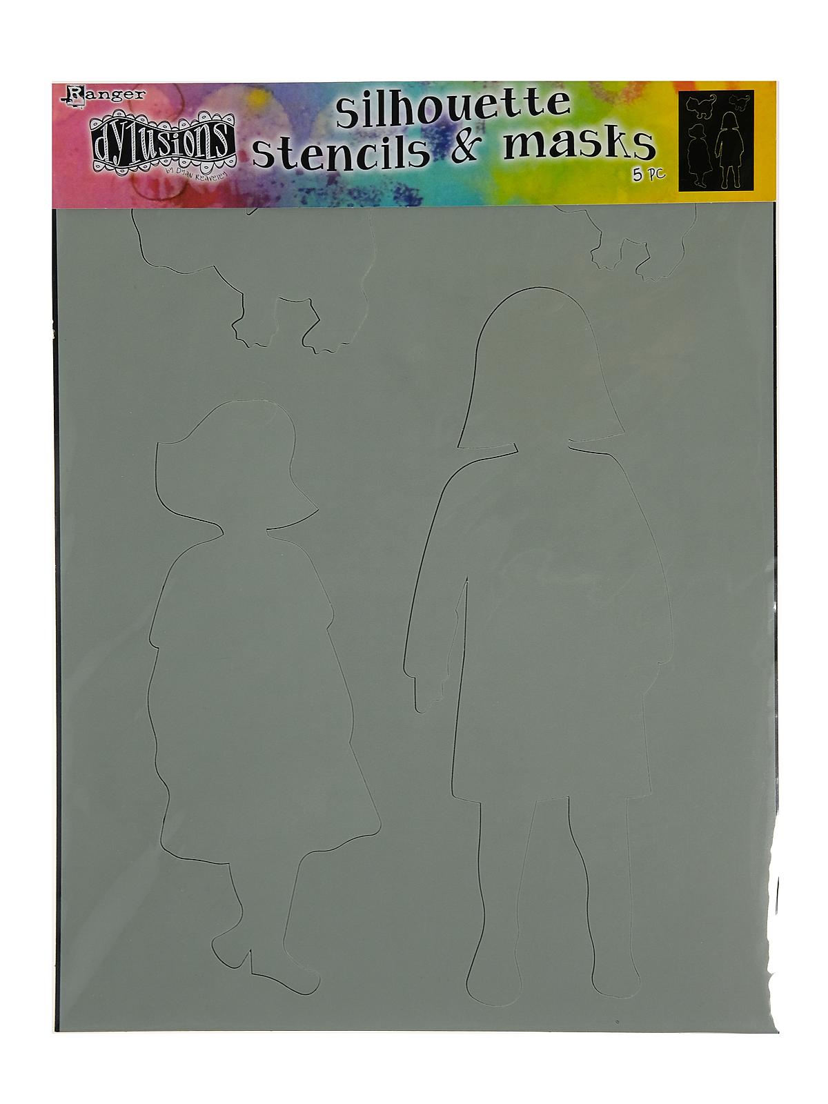 Dylusions Stencil Silhouettes 9 in. x 12 in. Edith