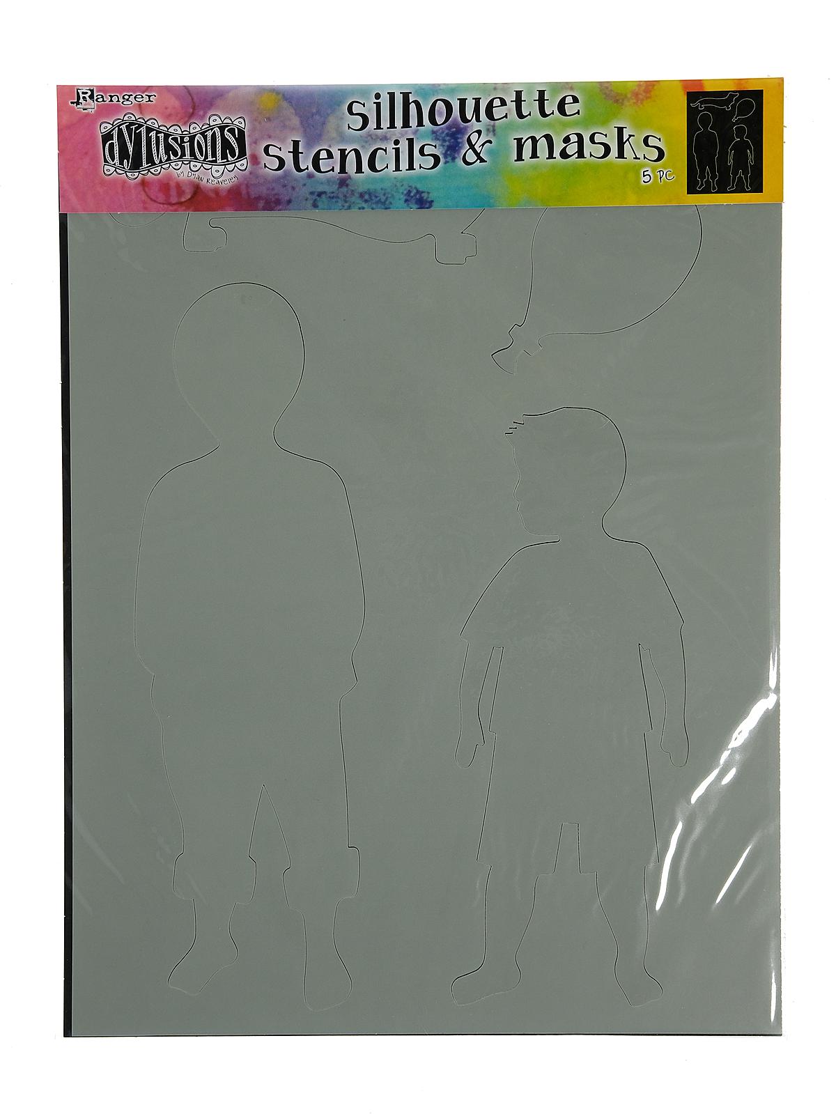Dylusions Stencil Silhouettes 9 in. x 12 in. Otis