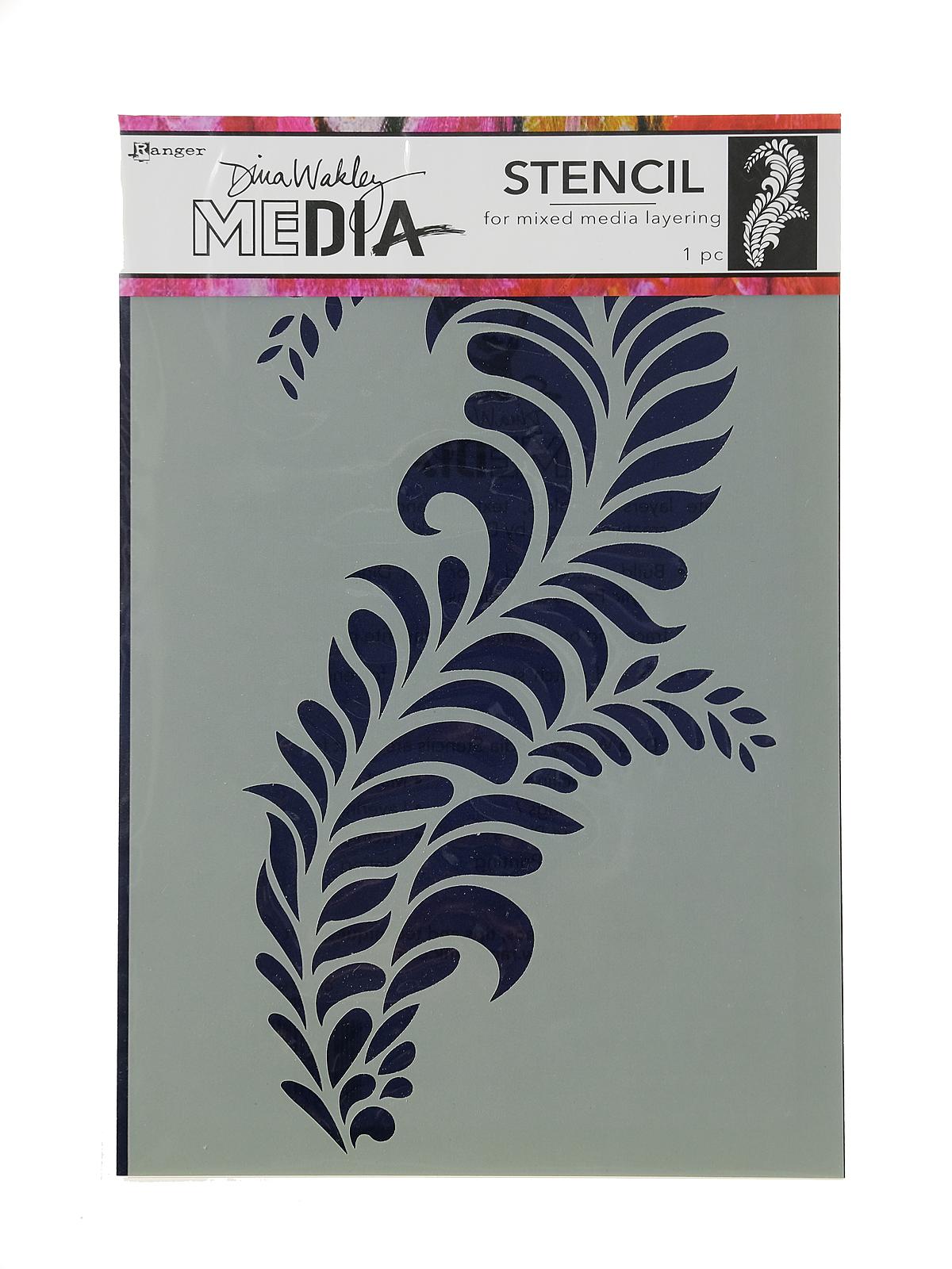 Dina Wakley Media Stencils 6 in. x 9 in. giant flourish