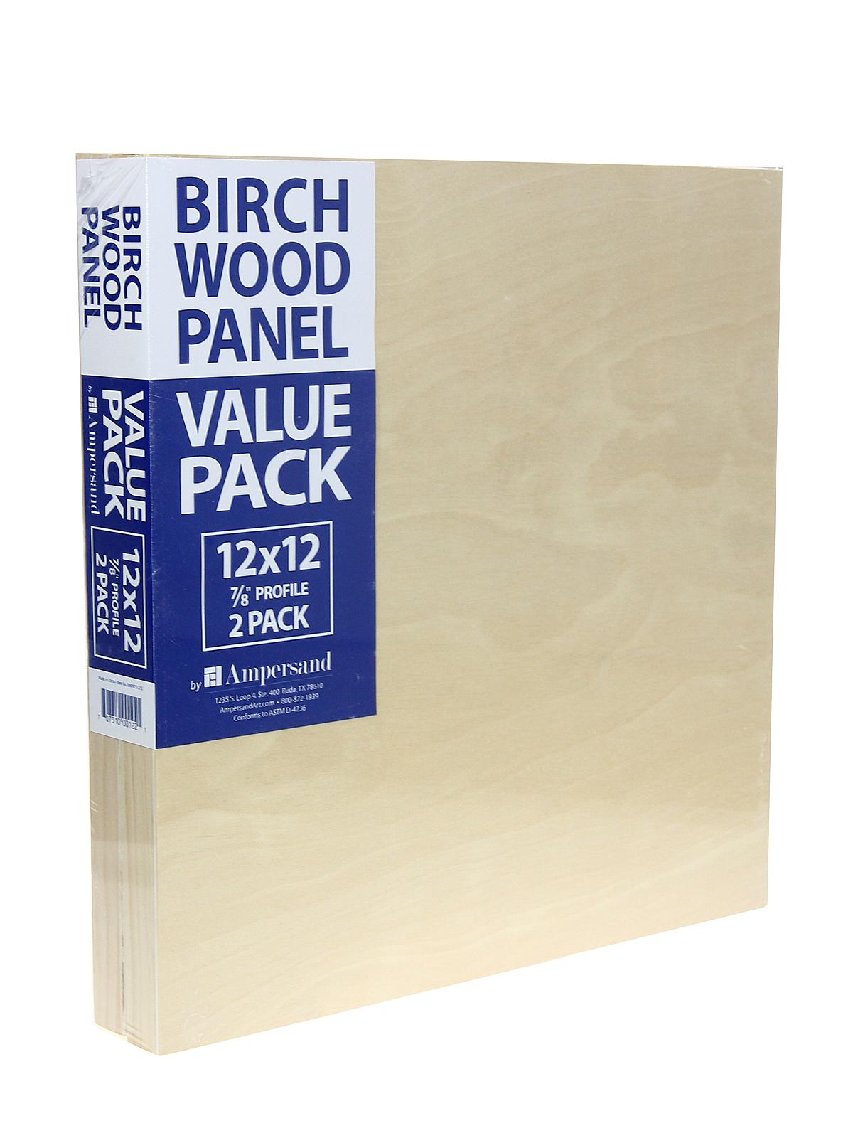 Birch Wood Panel Value Packs 7 8 in. 12 in. x 12 in. pack of 2