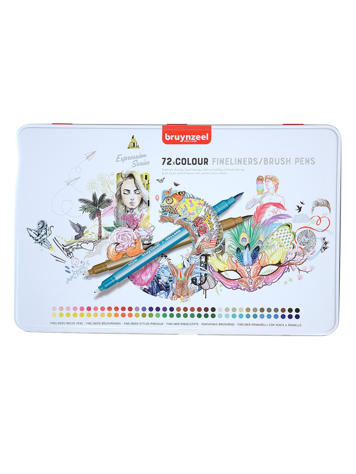 Fineliner Brush Pen Sets set of 72