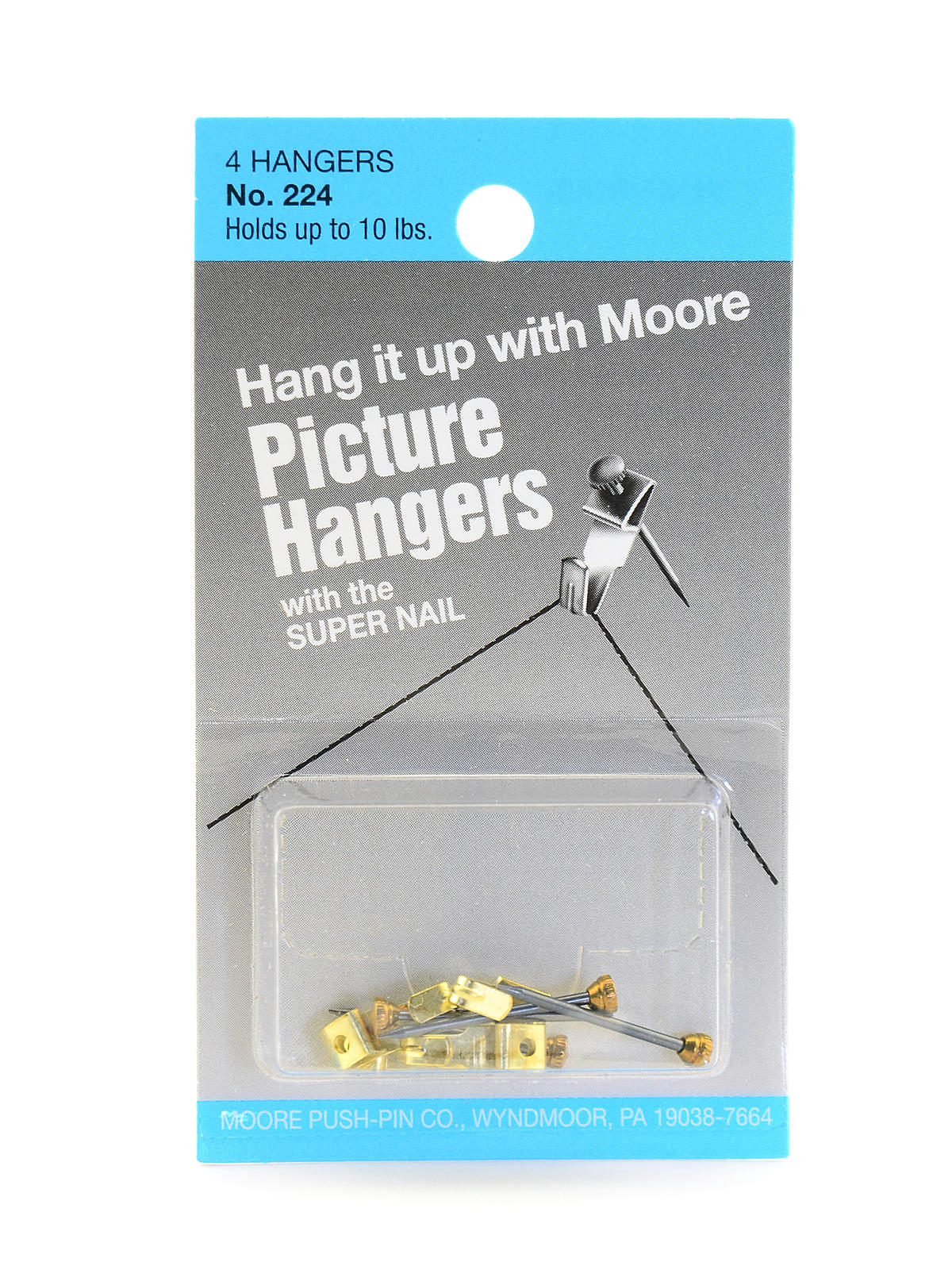 Picture Hangers With Super Nail Super Nails With Picture Hangers (10 Lb. Capacity) Pack Of 4