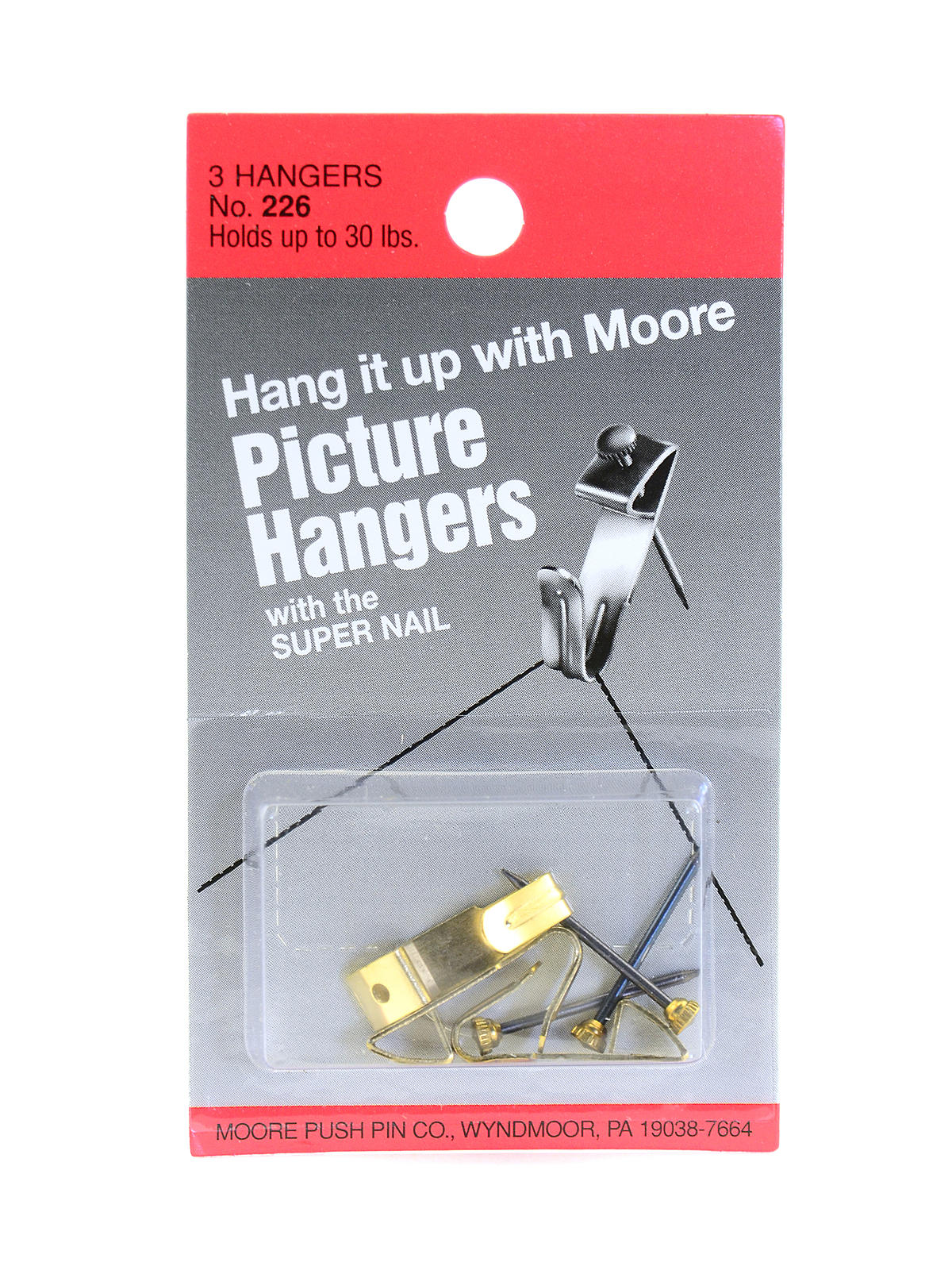 Picture Hangers With Super Nail Super Nails With Picture Hangers (30 Lb. Capacity) Pack Of 3