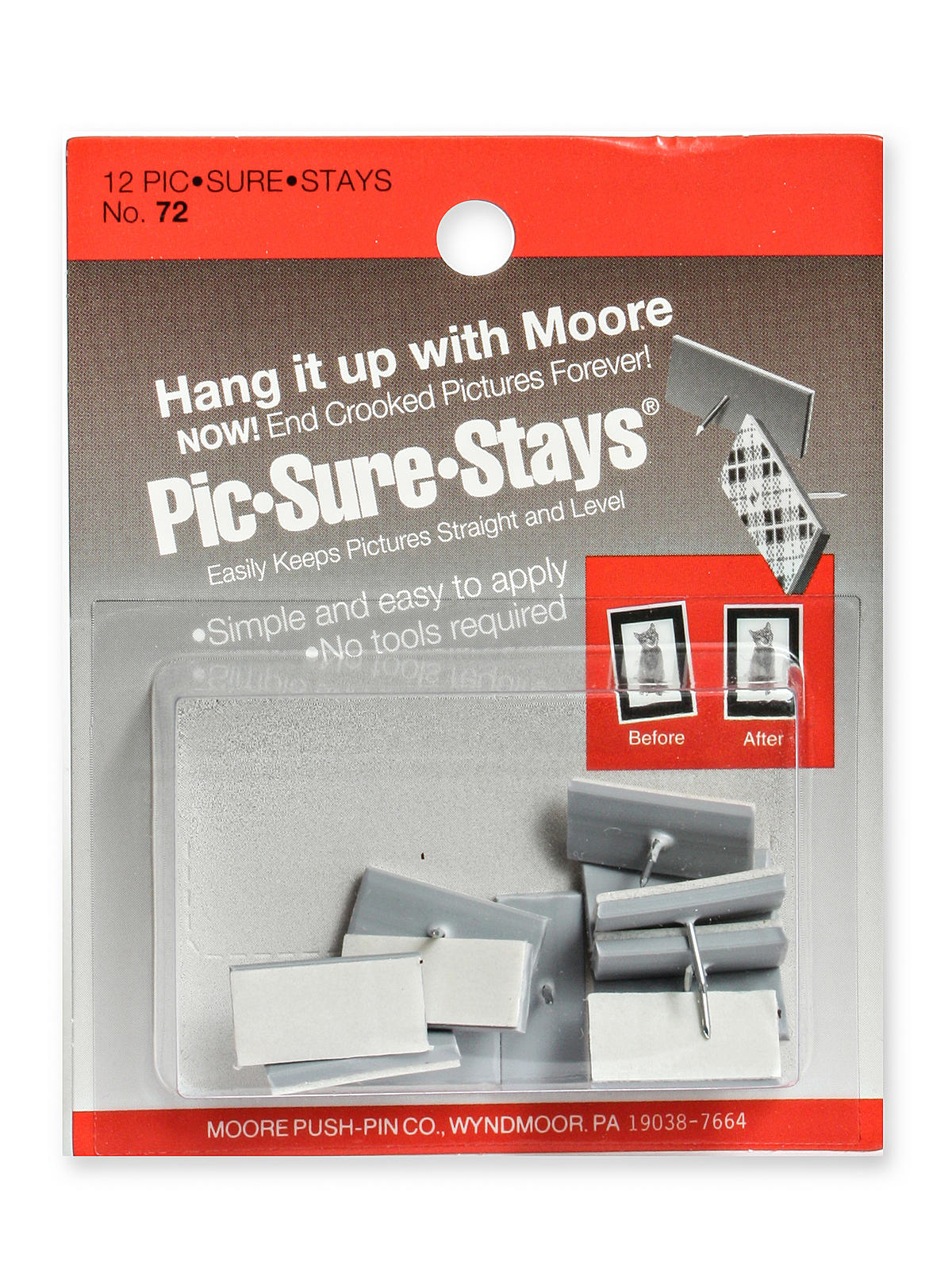 Household Hardware Pic-sure-stay 12 Pack Pack Of 12 No. 72
