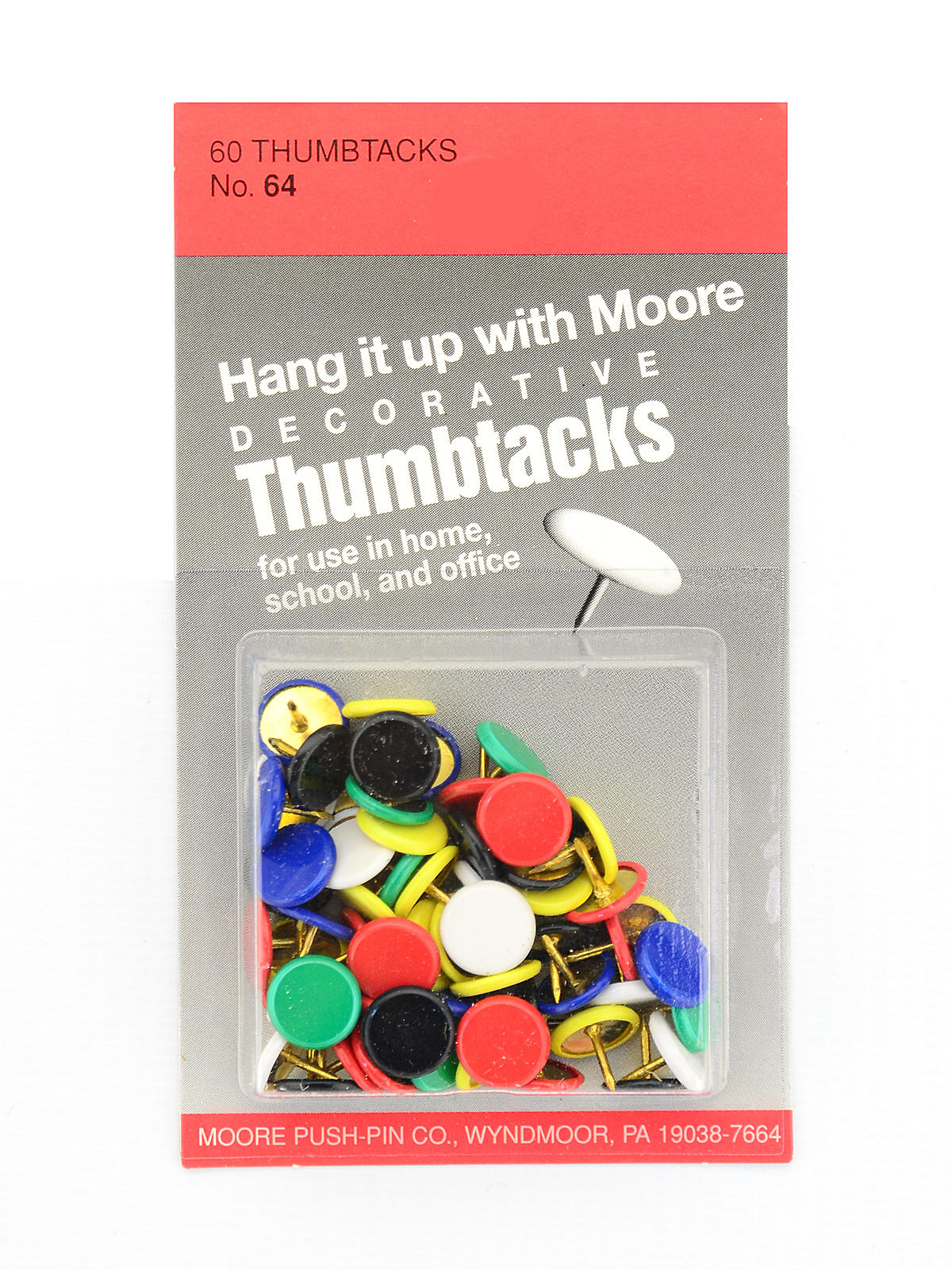 Economy Decorative Thumb Tacks Assorted Pack Of 60