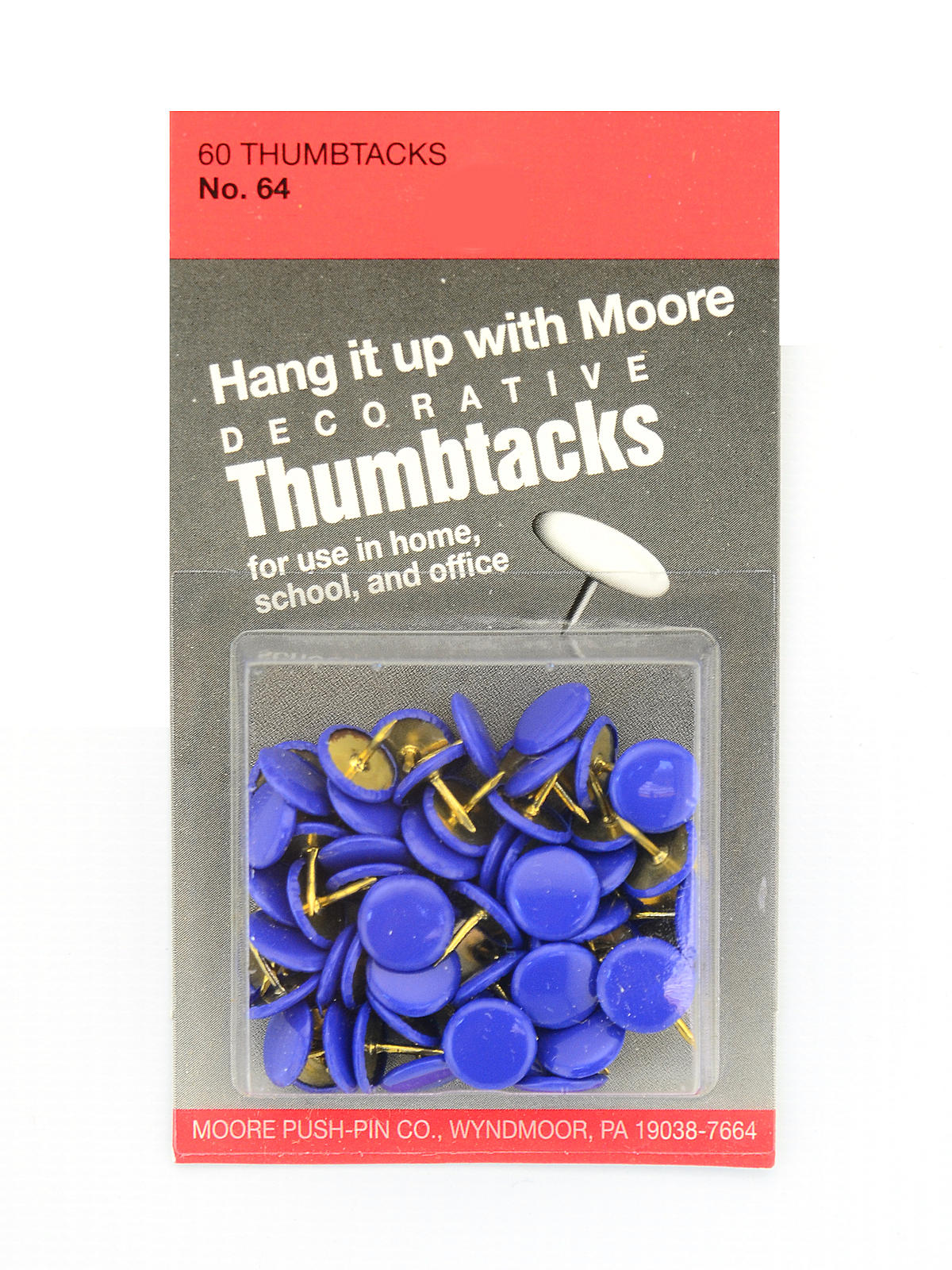Economy Decorative Thumb Tacks Blue Pack Of 60