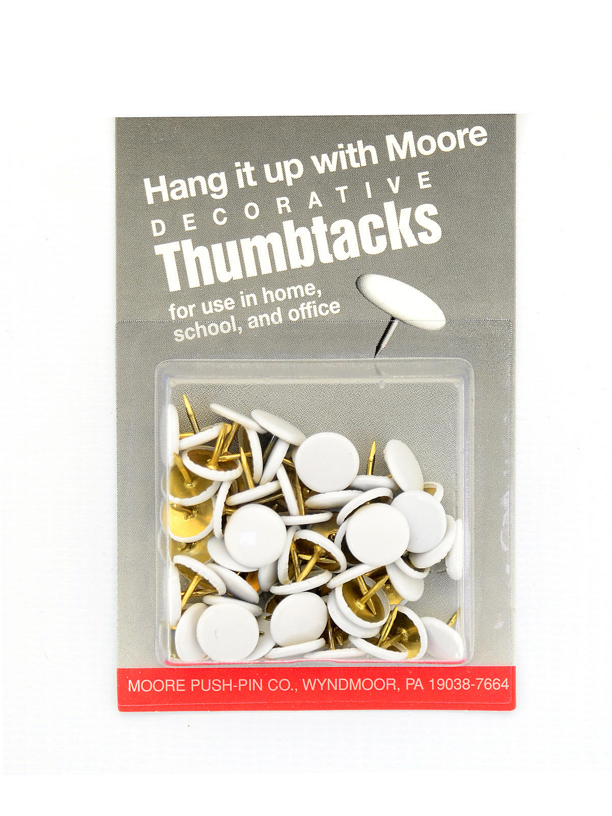 Economy Decorative Thumb Tacks White Pack Of 60