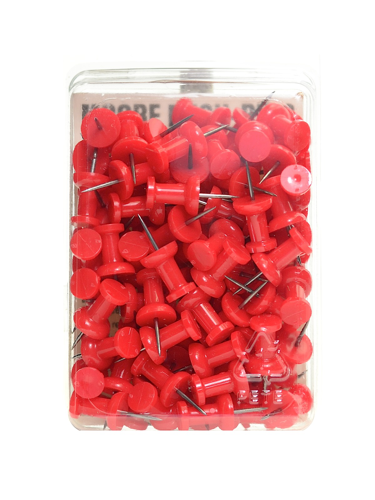 Push Pins Red Plastic Pack Of 100