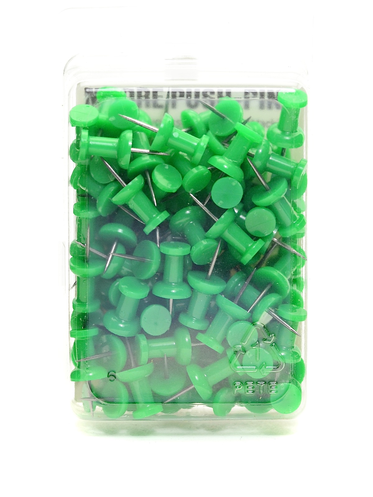 Push Pins Green Plastic Pack Of 100