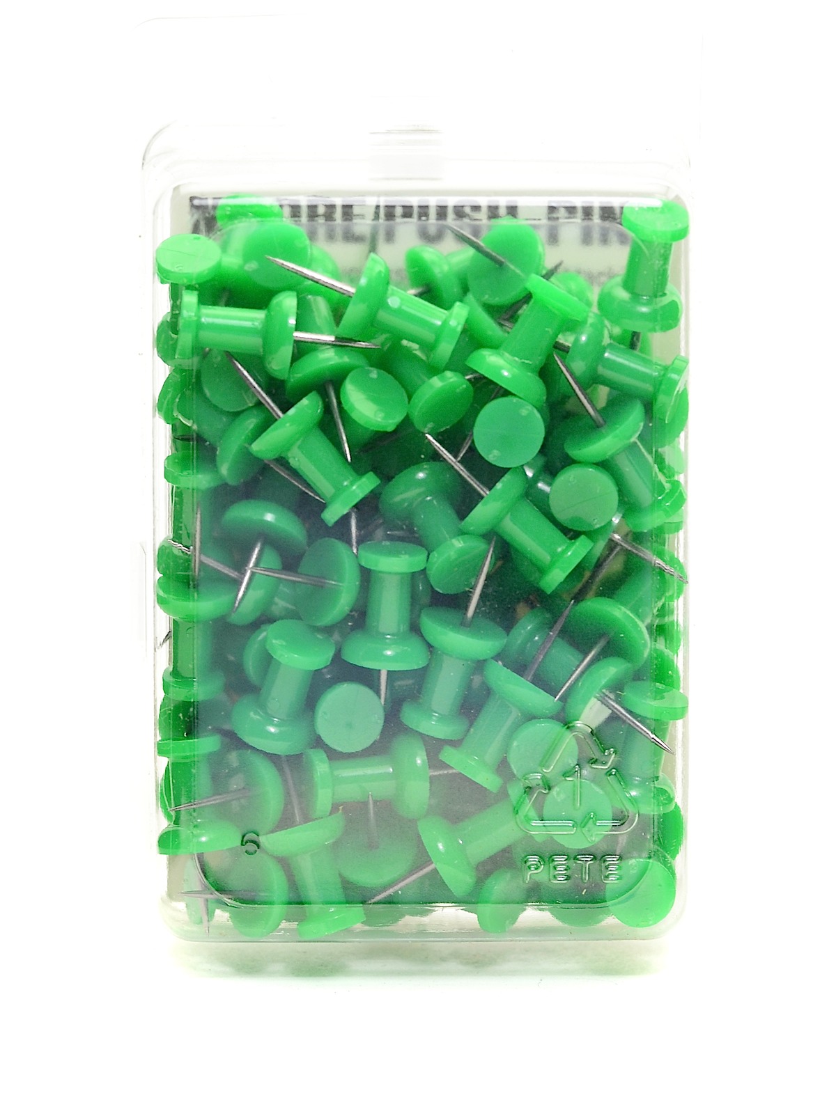 Push Pins green plastic pack of 100