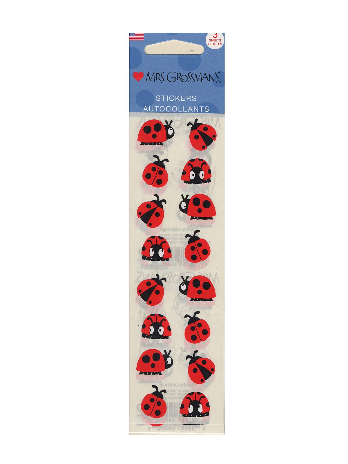 Regular Sticker Packs Standard Chubby Ladybugs 3 Sheets