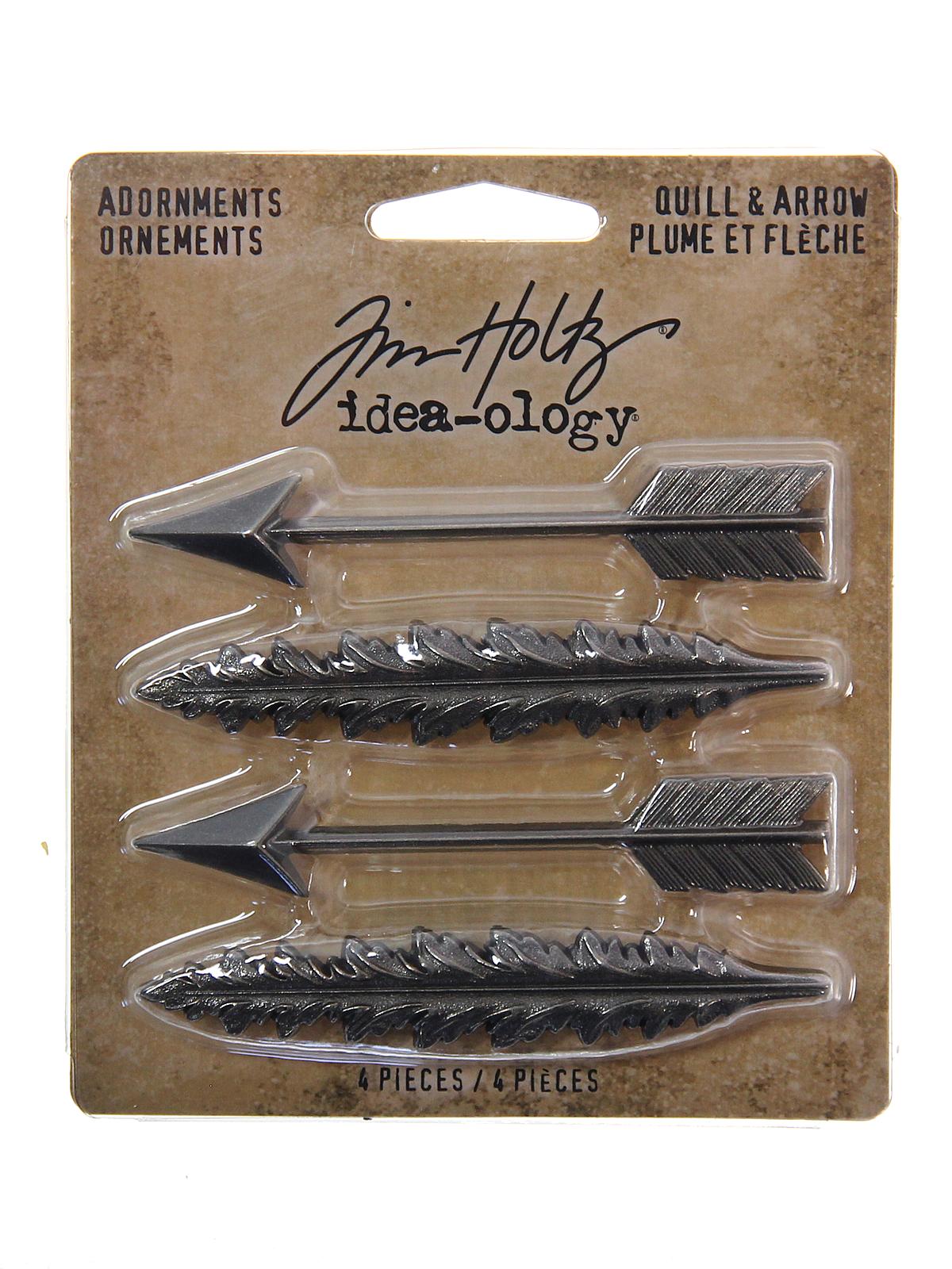 Idea-ology Findings quill and arrow adornments pack of 4