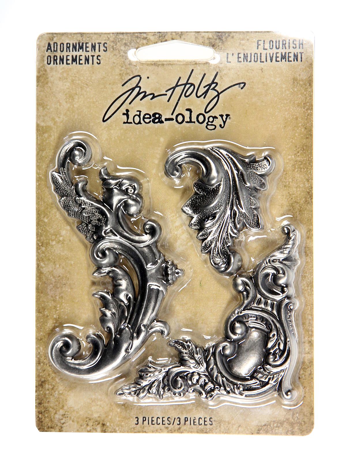 Idea-ology Findings flourish adornments pack of 3