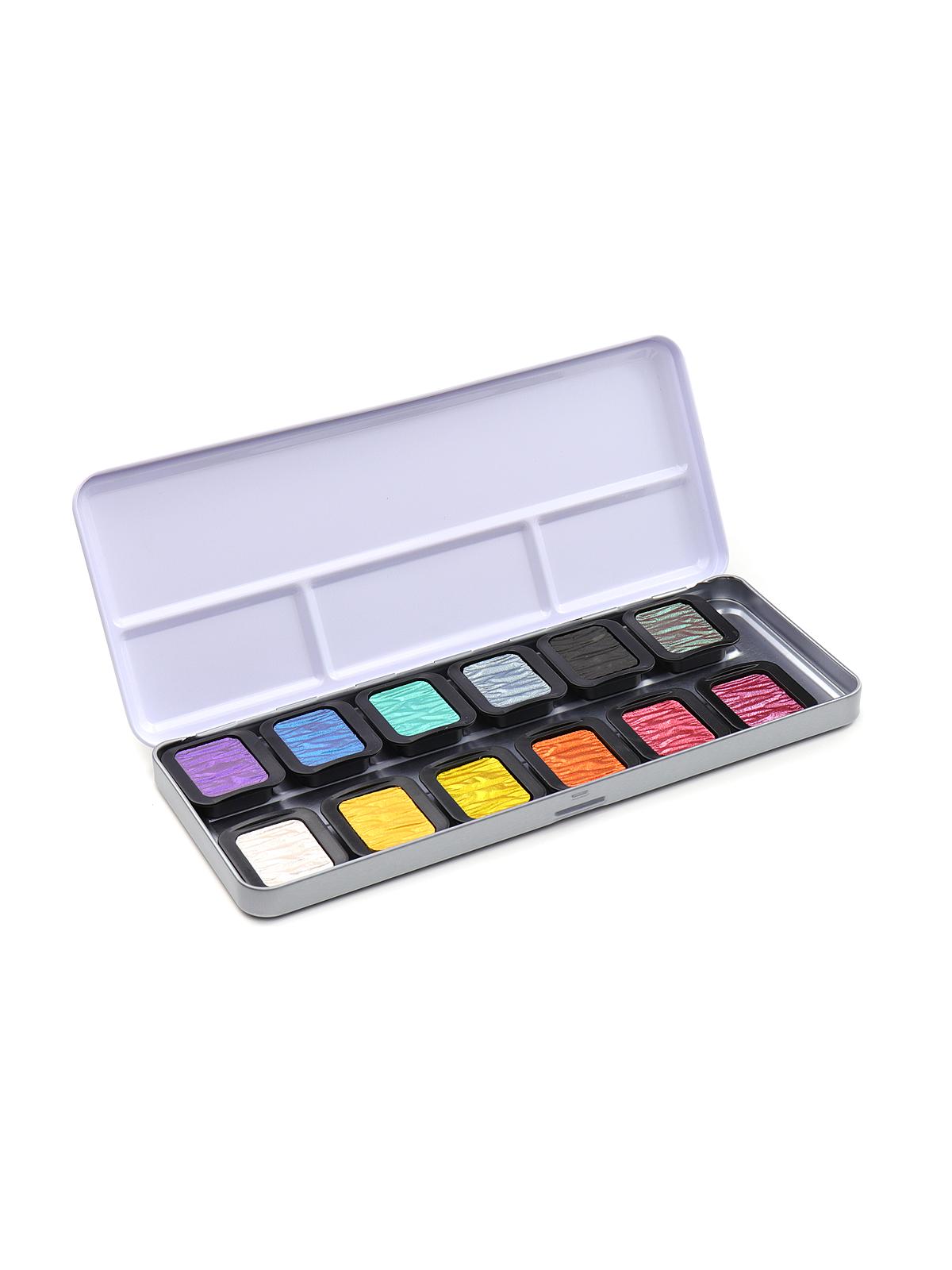 Pearlescent Colors in a Metal Box rainbow pack of 12