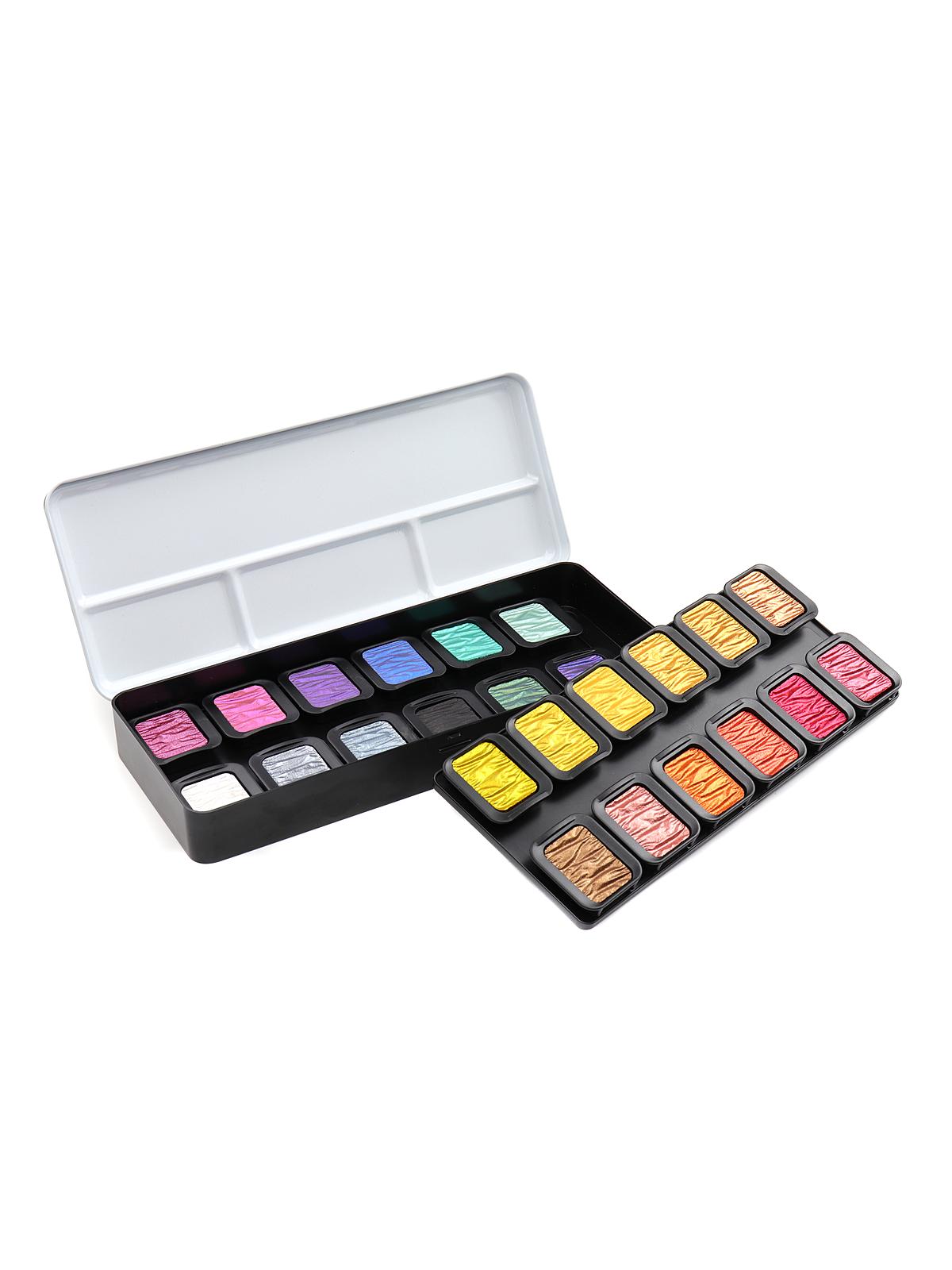 Pearlescent Colors in a Metal Box colorful pack of 24