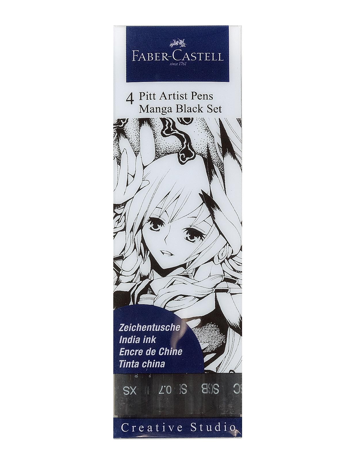 Manga Pen Sets manga black set of 4