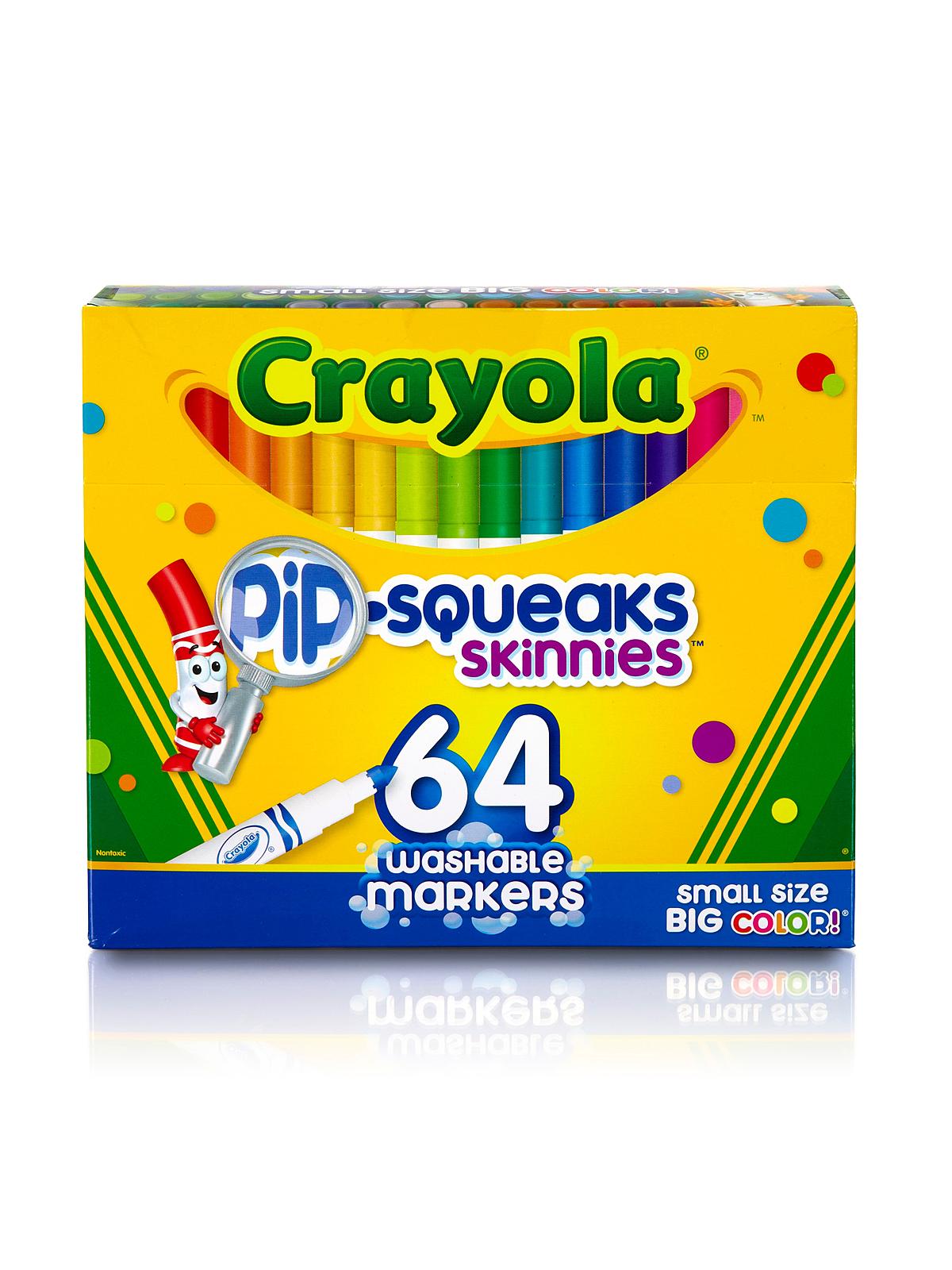 Washable Skinny Markers Pack of 64 set of 64