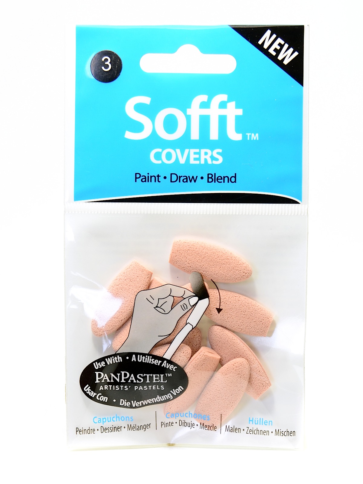 Colorfin  Knives & covers covers no. 3 oval pack of 10