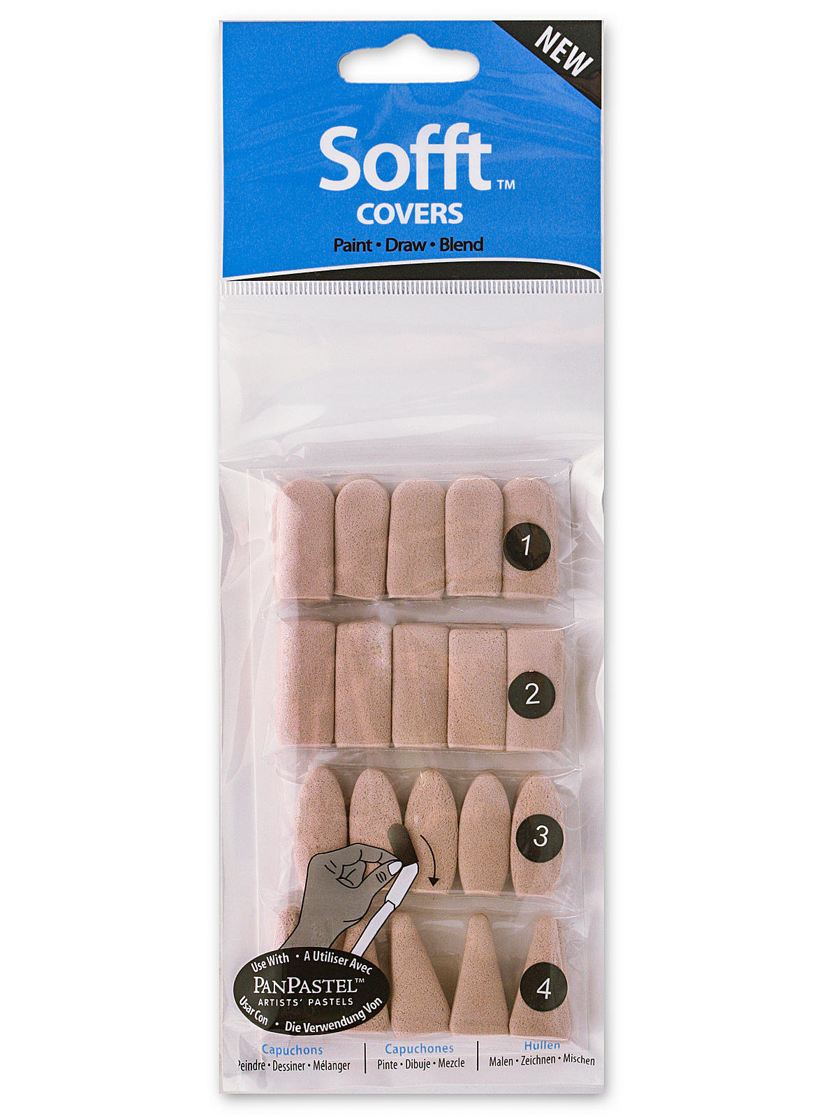 Colorfin  Knives & covers covers mixed pack of 40