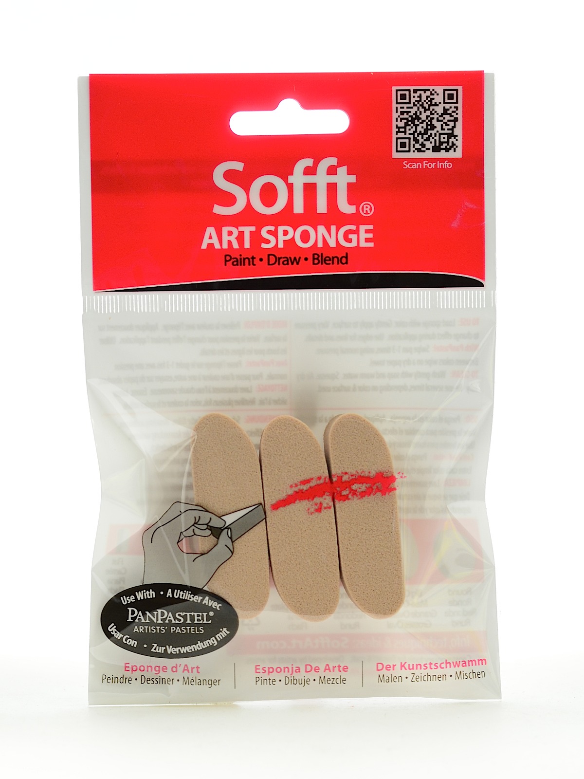 Colorfin  Art Sponges round bar pack of 3