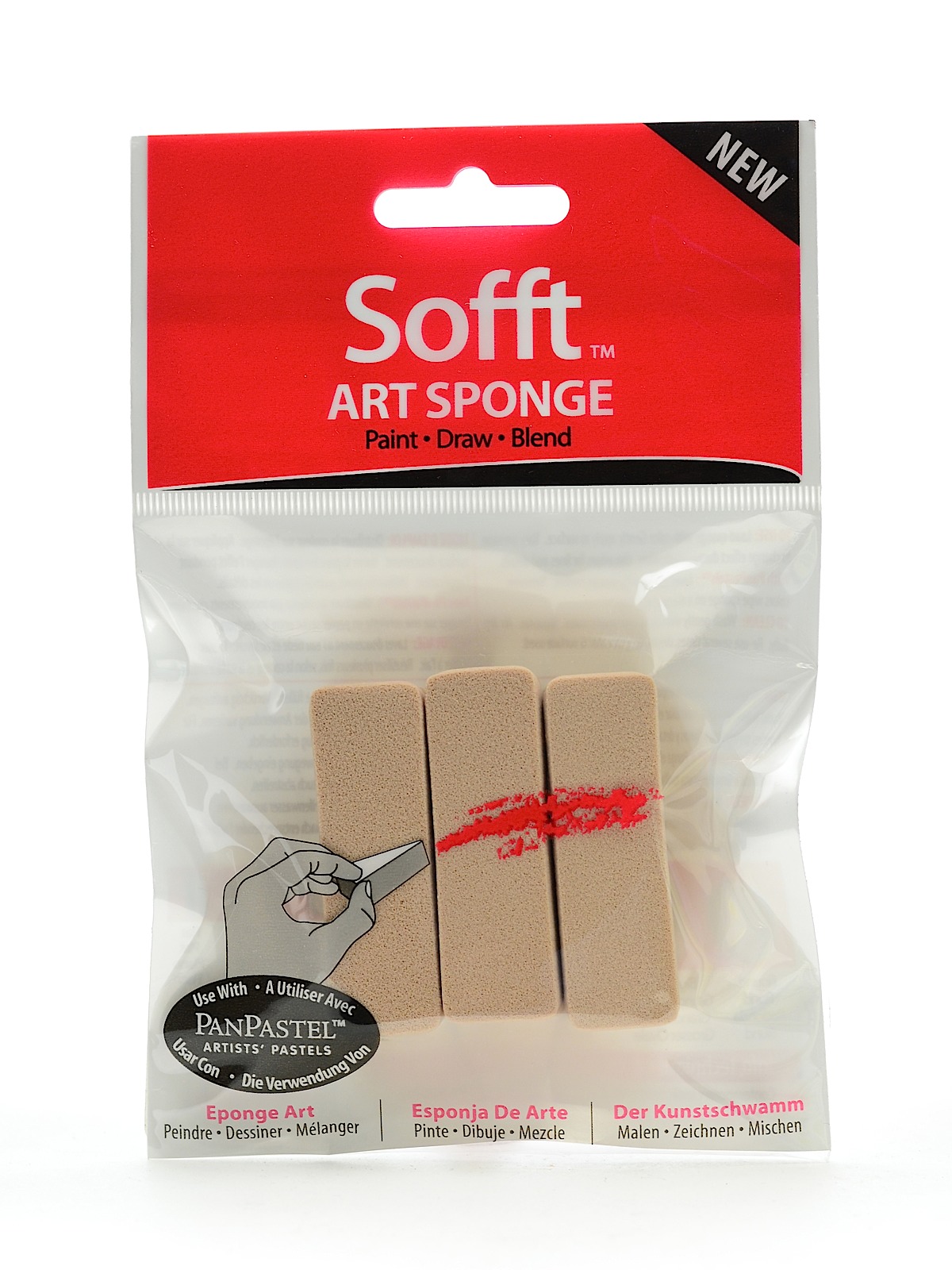Colorfin  Art Sponges flat bar pack of 3