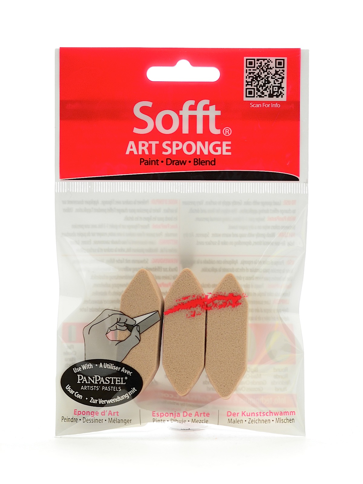 Colorfin  Art Sponges point bar pack of 3