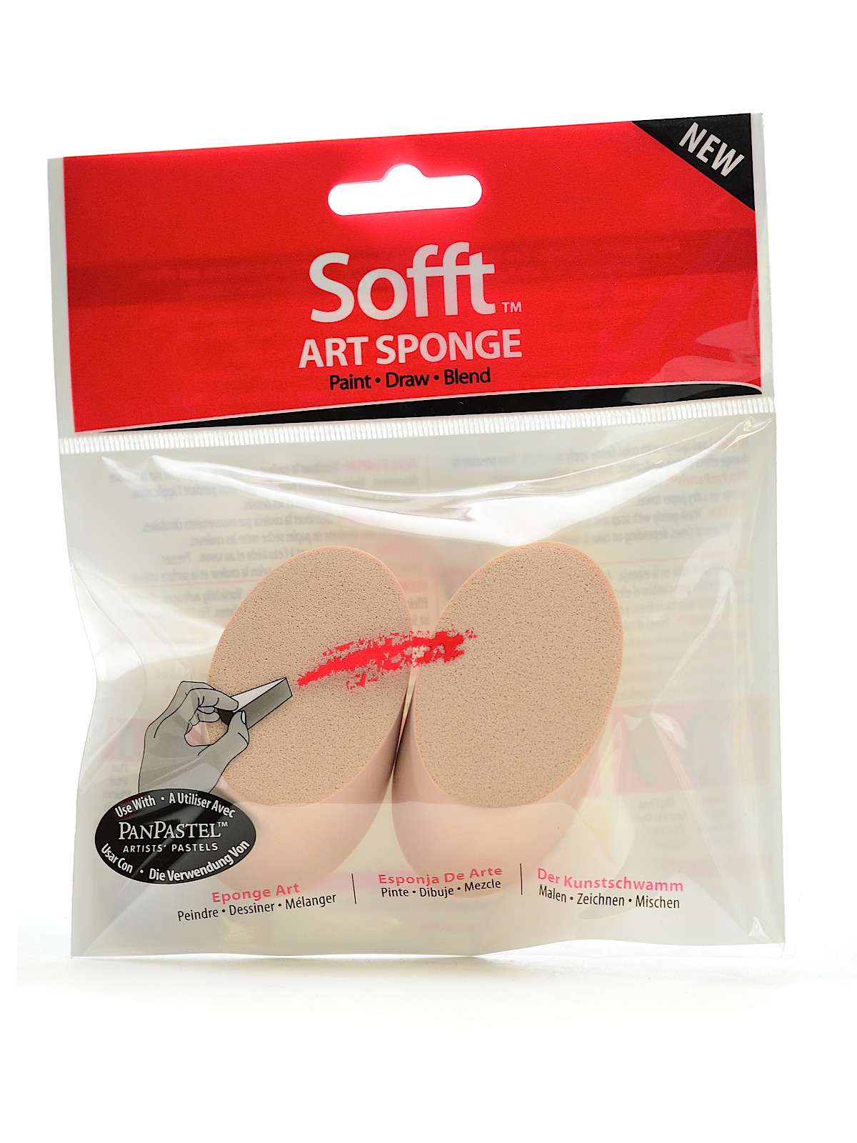 Colorfin Art Sponges Angle Slice Round Pack Of 2