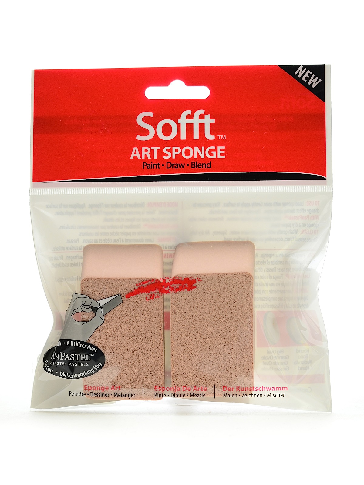 Colorfin Art Sponges Angle Slice Flat Pack Of 2