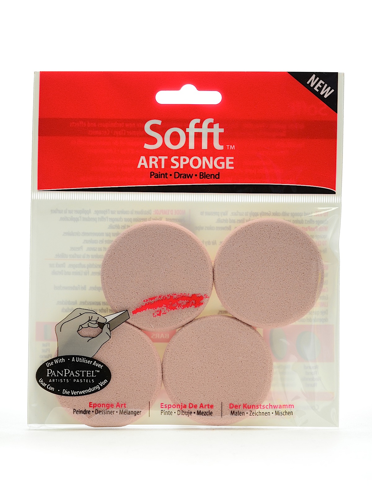 Colorfin  Art Sponges round pack of 4