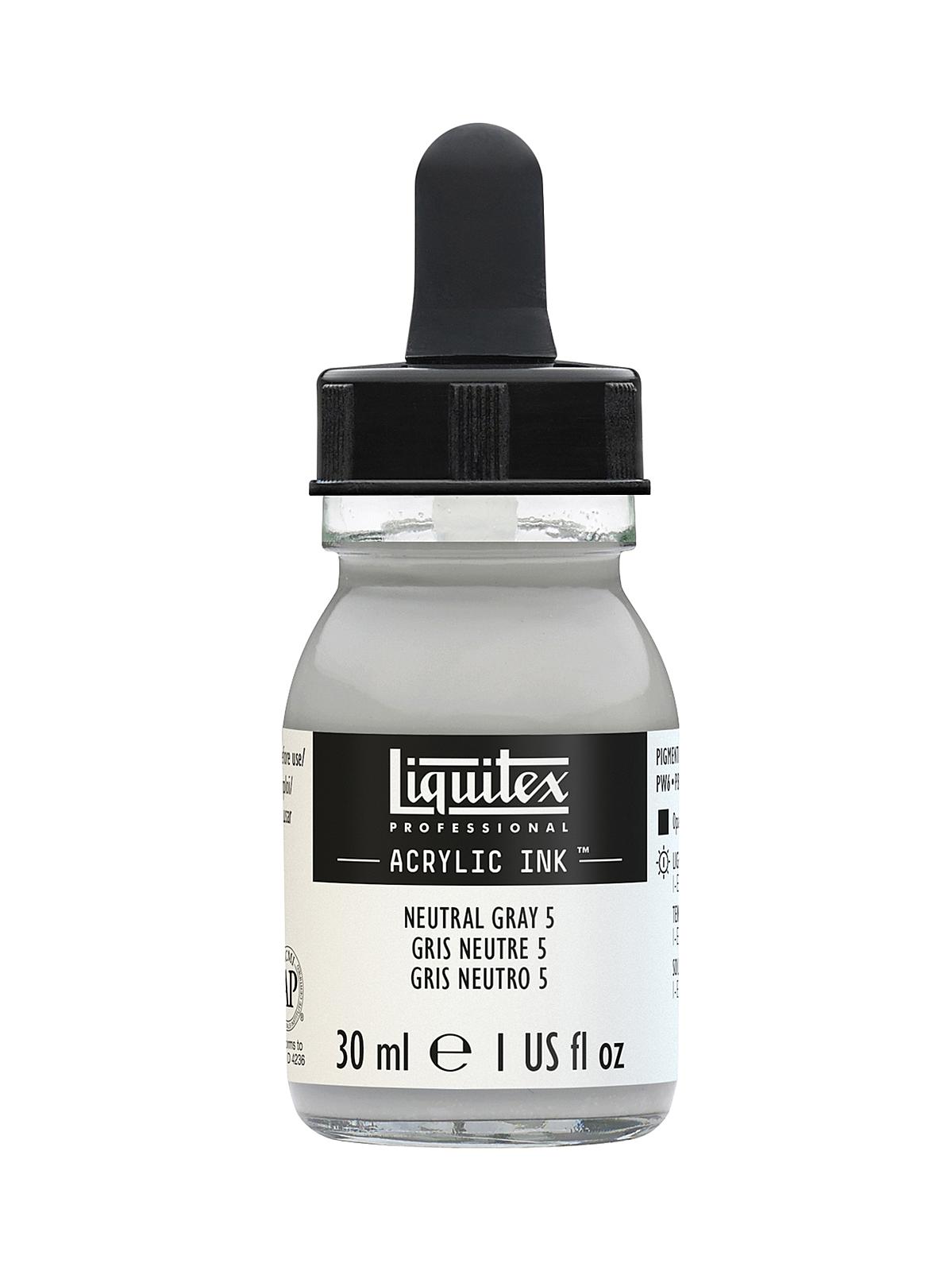 Professional Acrylic Inks natural grey 5 599 30 ml