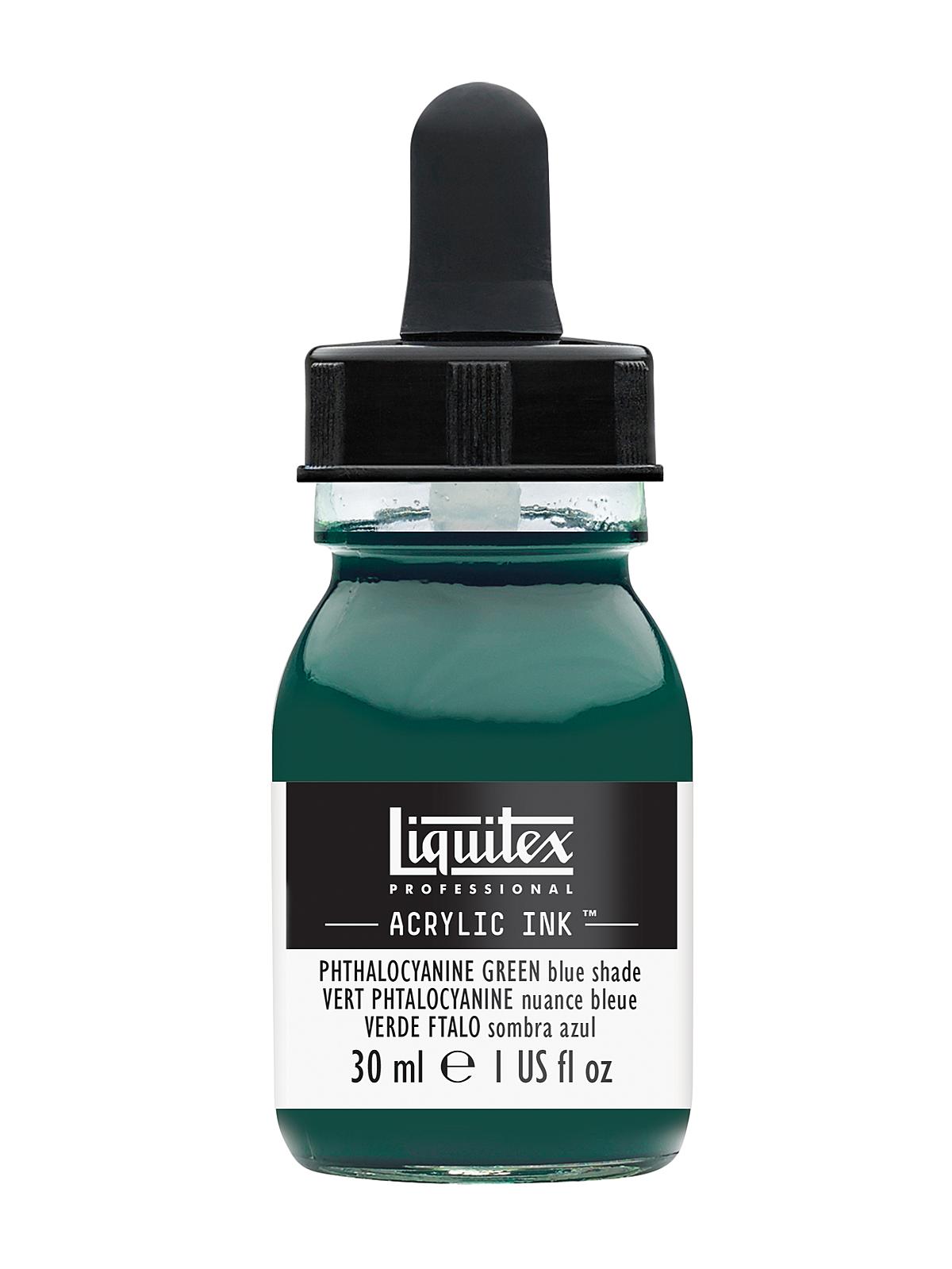 Professional Acrylic Inks phthalo green blue shade 317 30 ml