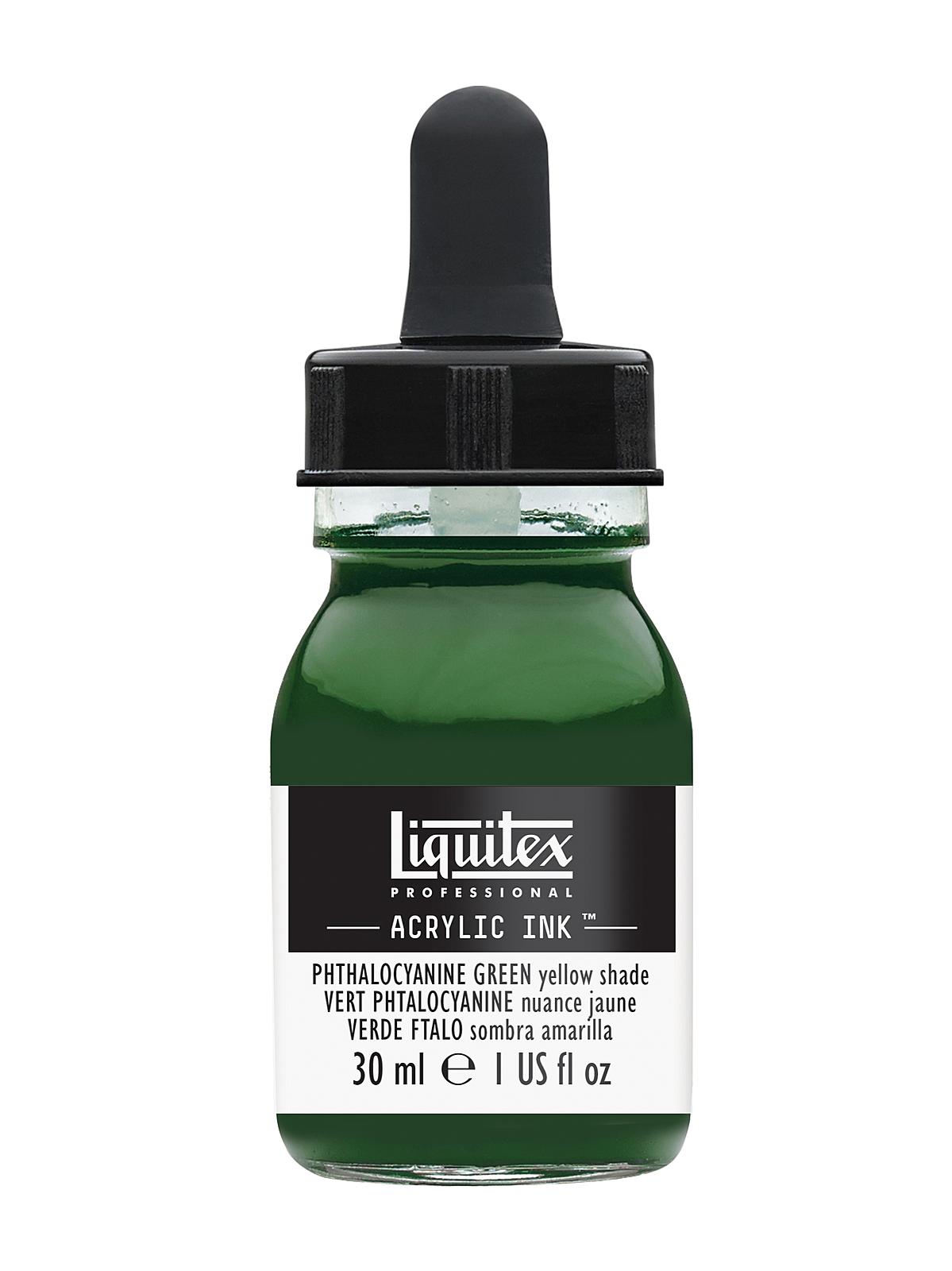 Professional Acrylic Inks phthalo green yellow shade 319 30 ml