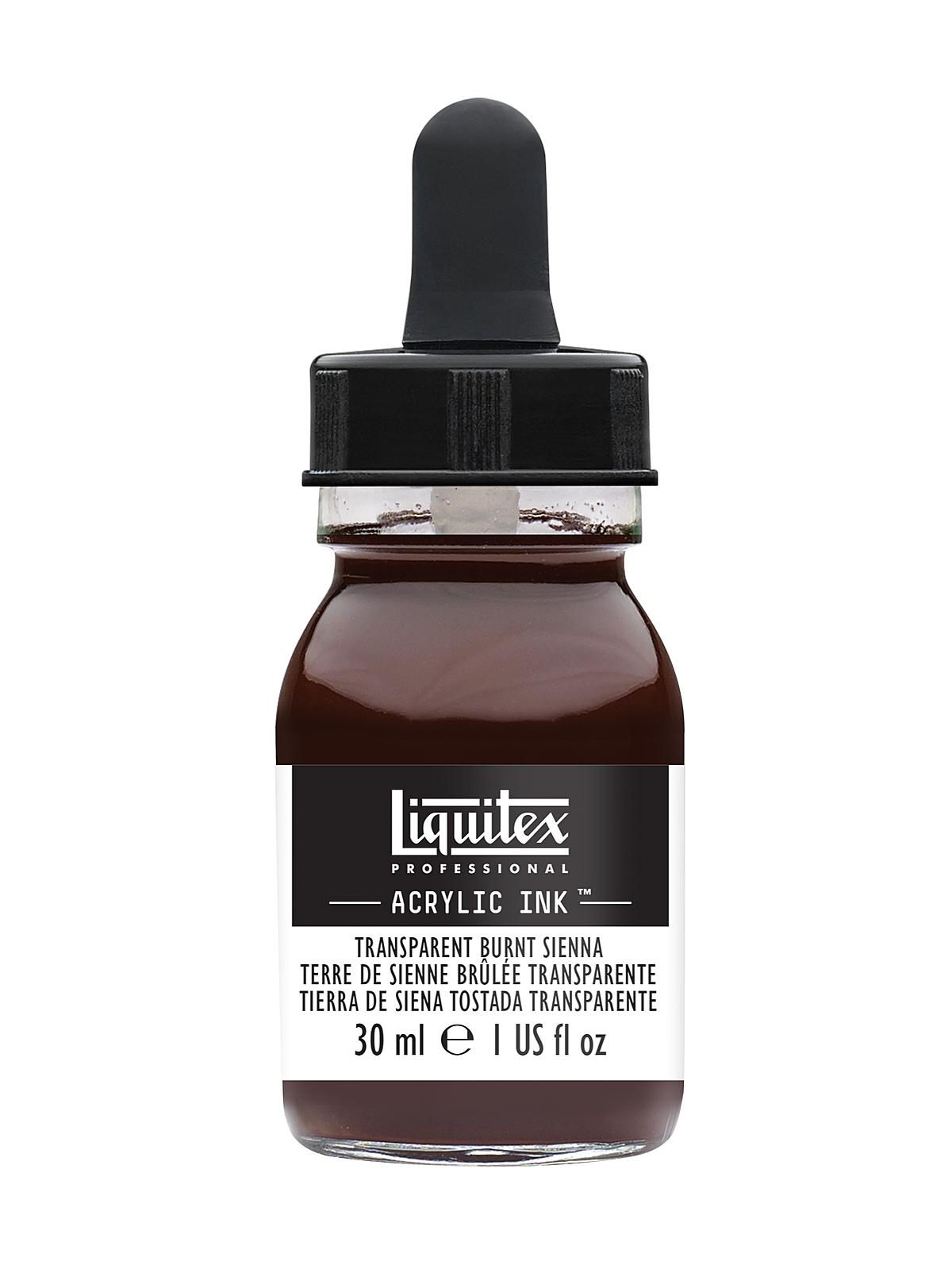 Professional Acrylic Inks transparent burnt sienna 129 30 ml