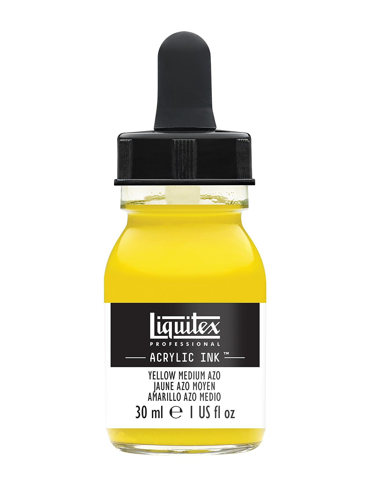 Professional Acrylic Inks yellow medium azo 412 30 ml